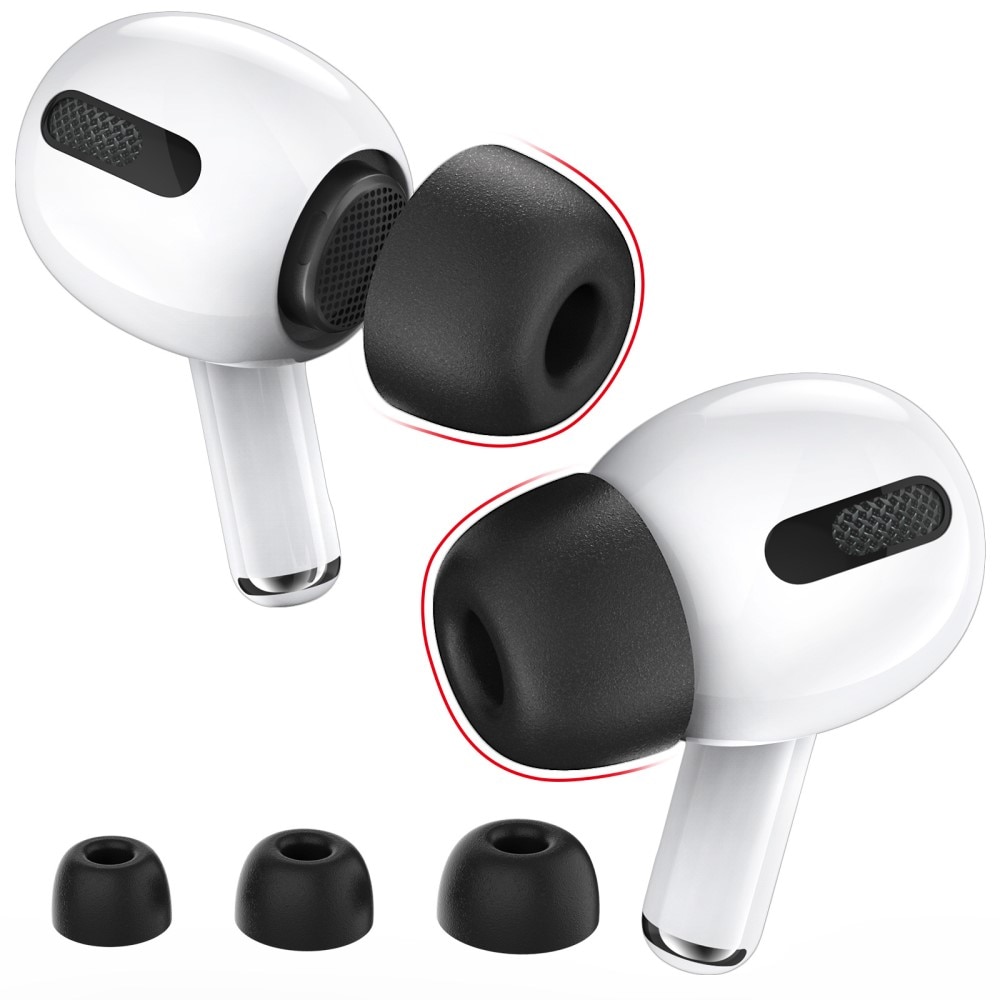 Memory Foam Ear Tips (3-pack) AirPods Pro musta