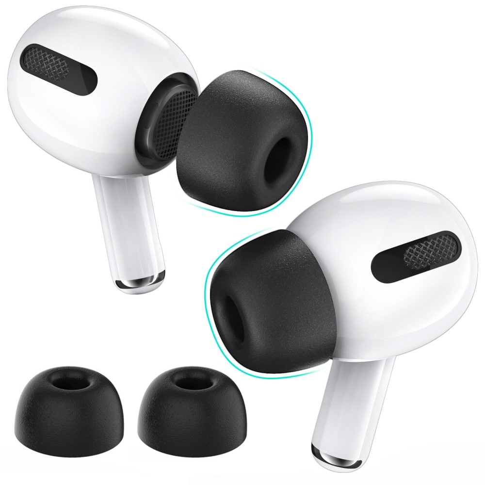 Memory Foam Ear Tips AirPods Pro musta (Medium)