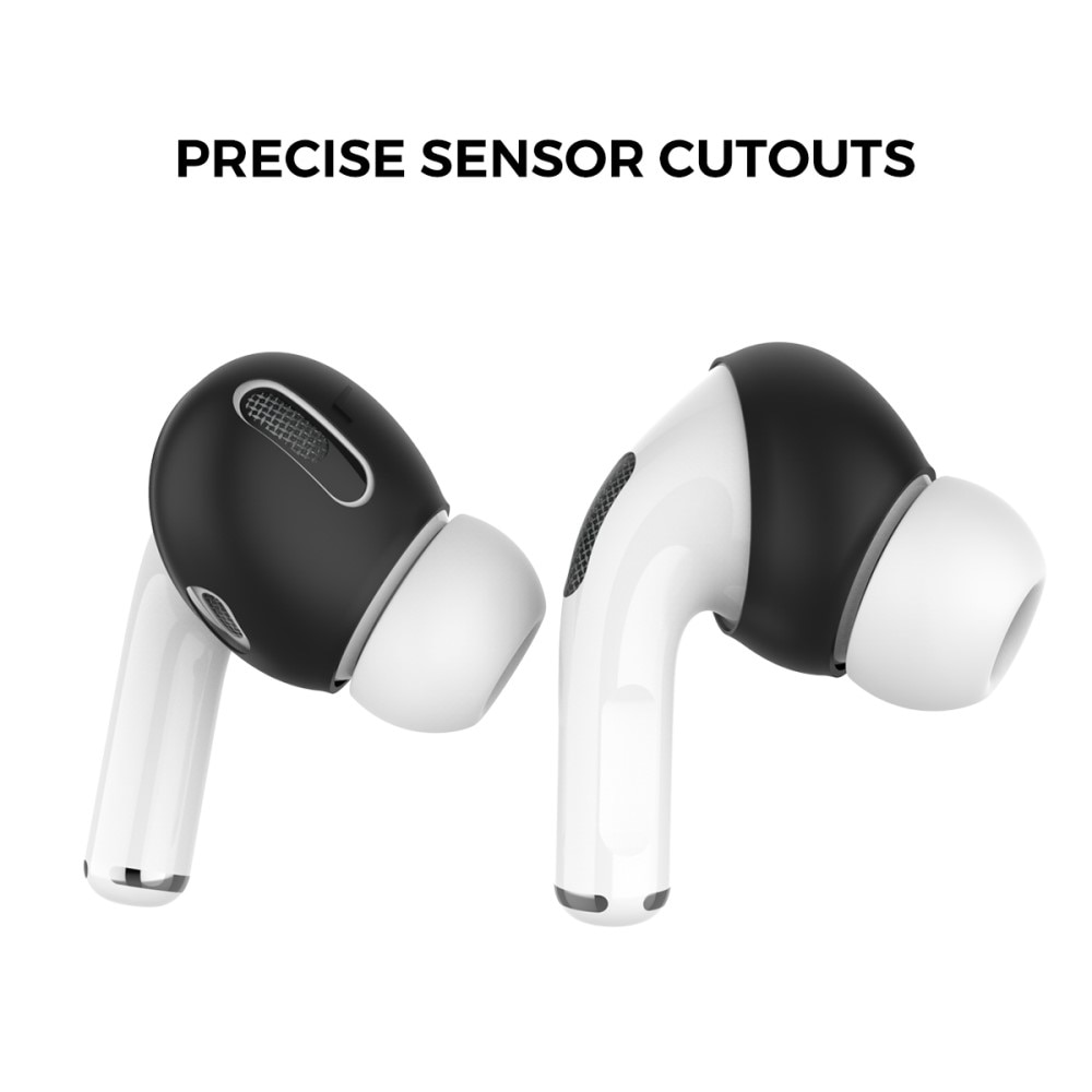 Earpads Silikoni (3-pack) Apple AirPods Pro musta