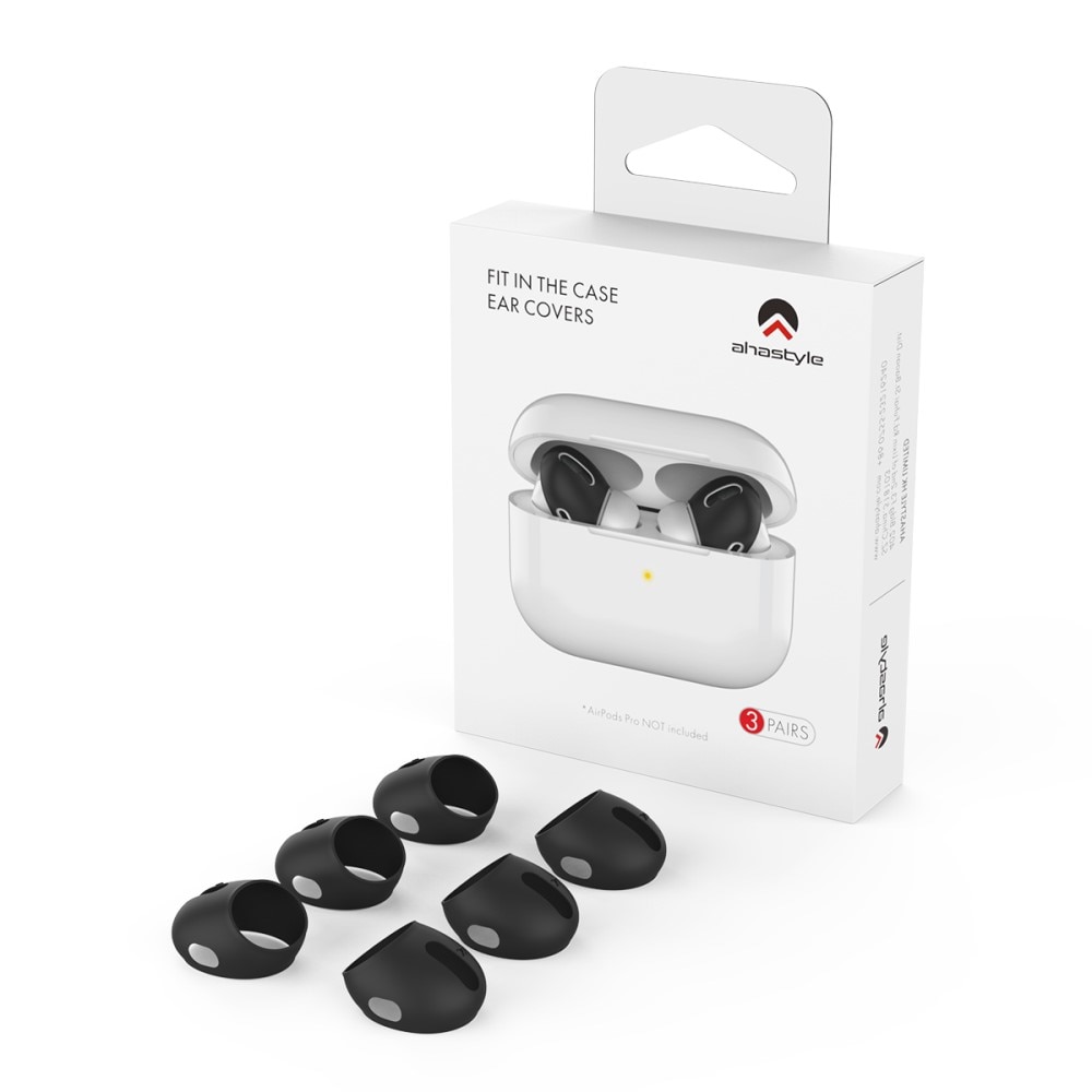 Earpads Silikoni (3-pack) Apple AirPods Pro musta