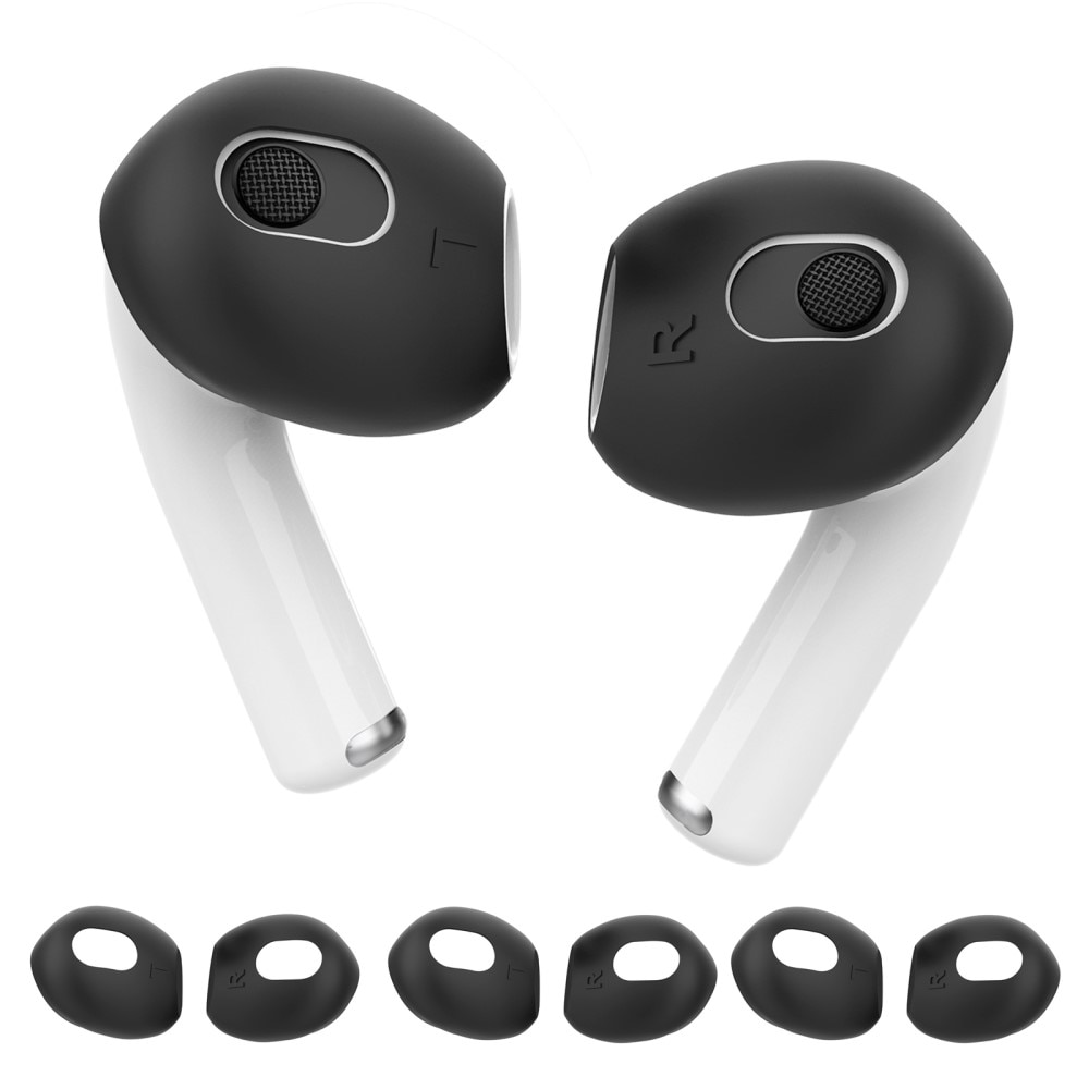 Earpads Silikoni (3-pack) Apple AirPods 3 musta
