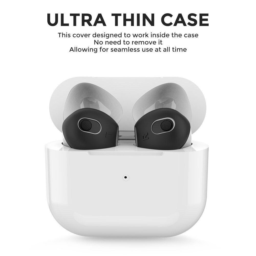 Earpads Silikoni (3-pack) Apple AirPods 3 musta