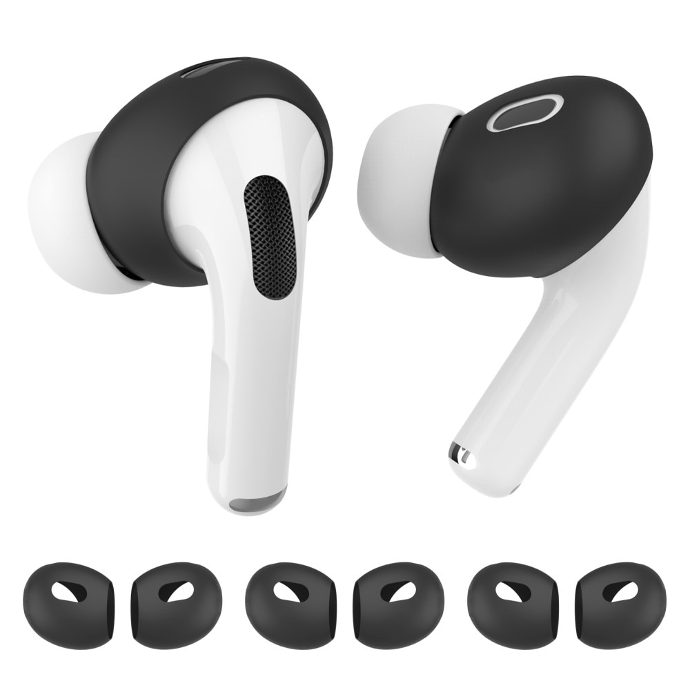Earpads Silikoni (3-pack) Apple AirPods Pro 2 musta