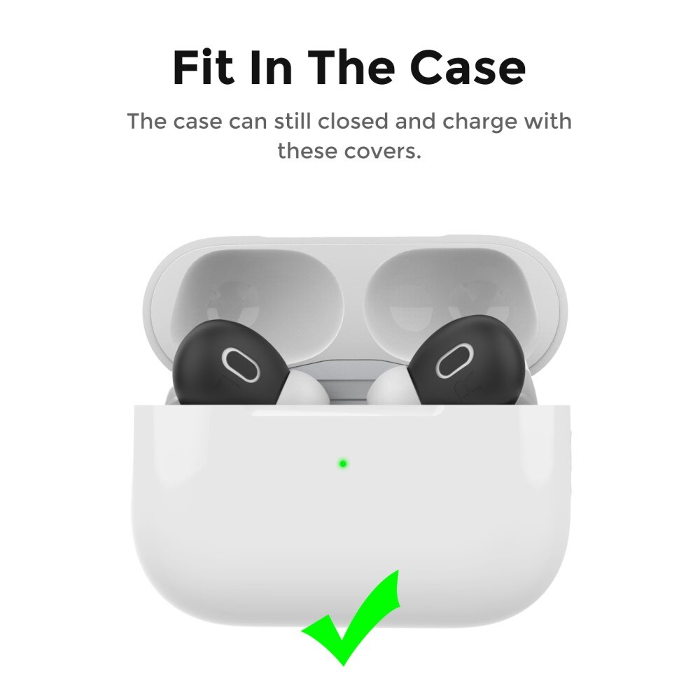 Earpads Silikoni (3-pack) Apple AirPods Pro 2 musta