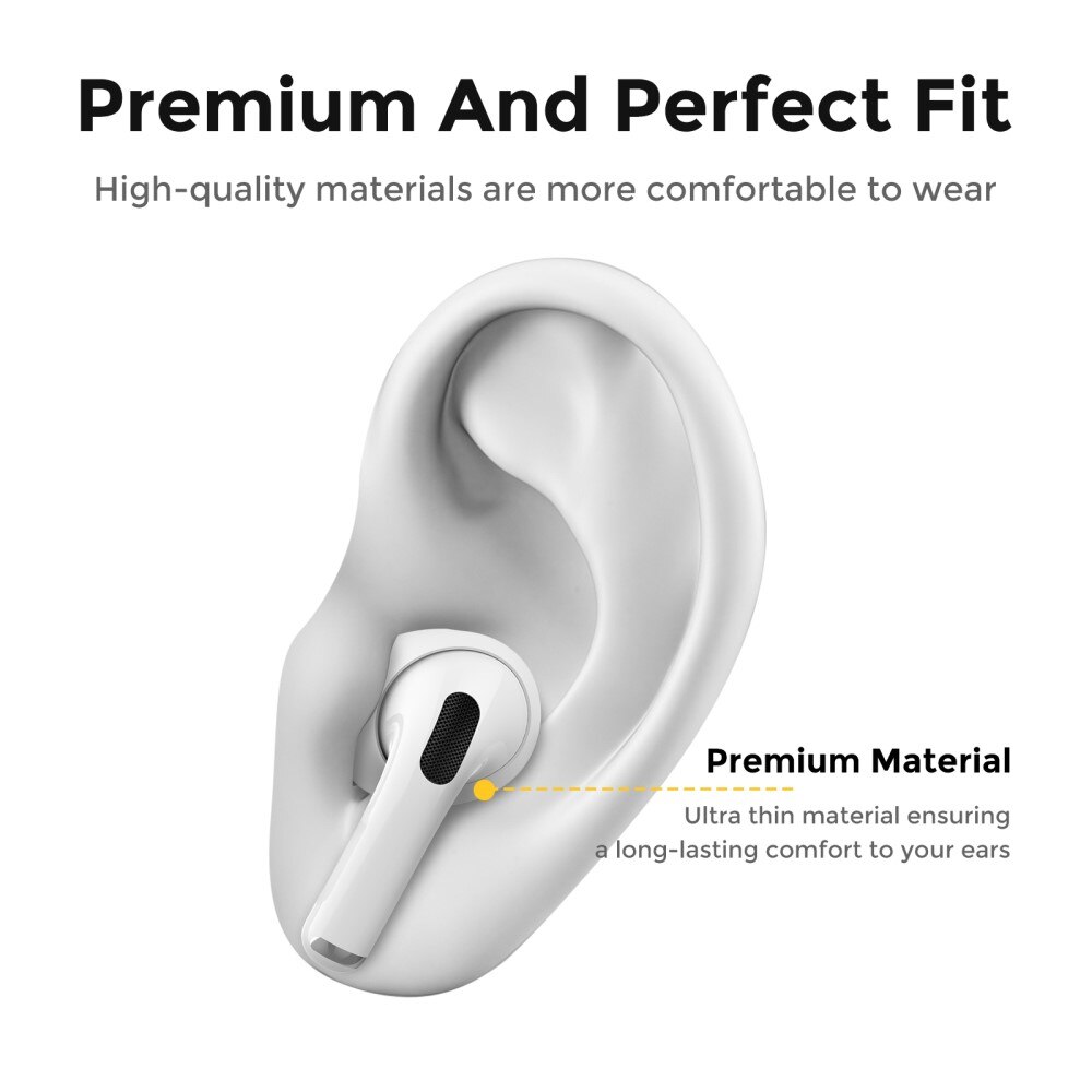 Earpads Silikoni (3-pack) Apple AirPods Pro 2 valkoinen