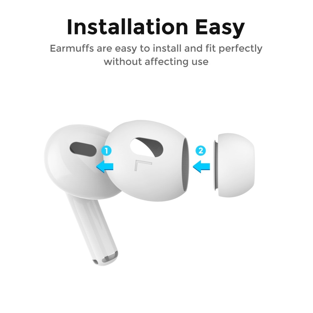 Earpads Silikoni (3-pack) Apple AirPods Pro 2 valkoinen