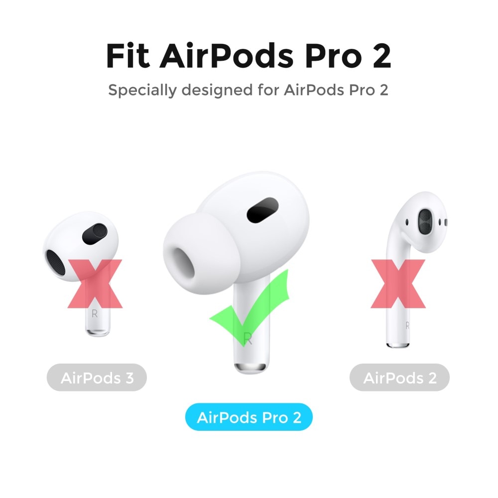 Earpads Silikoni (3-pack) Apple AirPods Pro 2 valkoinen