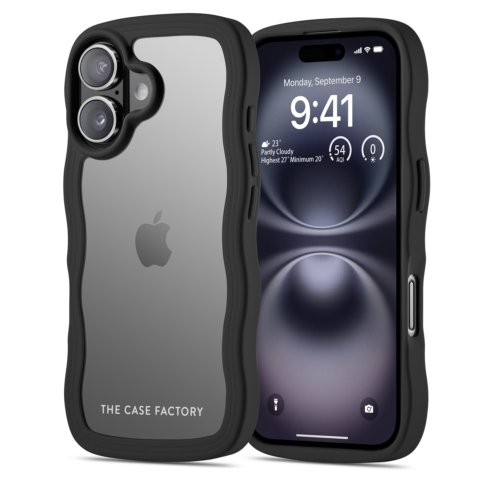 The Wave Case iPhone 16 Musta