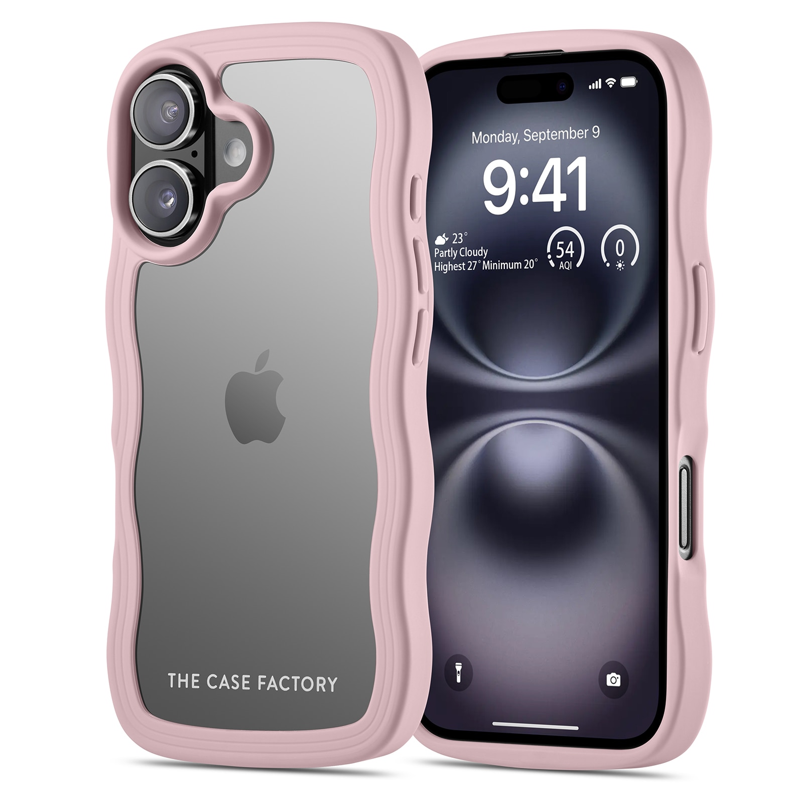 The Wave Case iPhone 16 Vaaleanpunainen