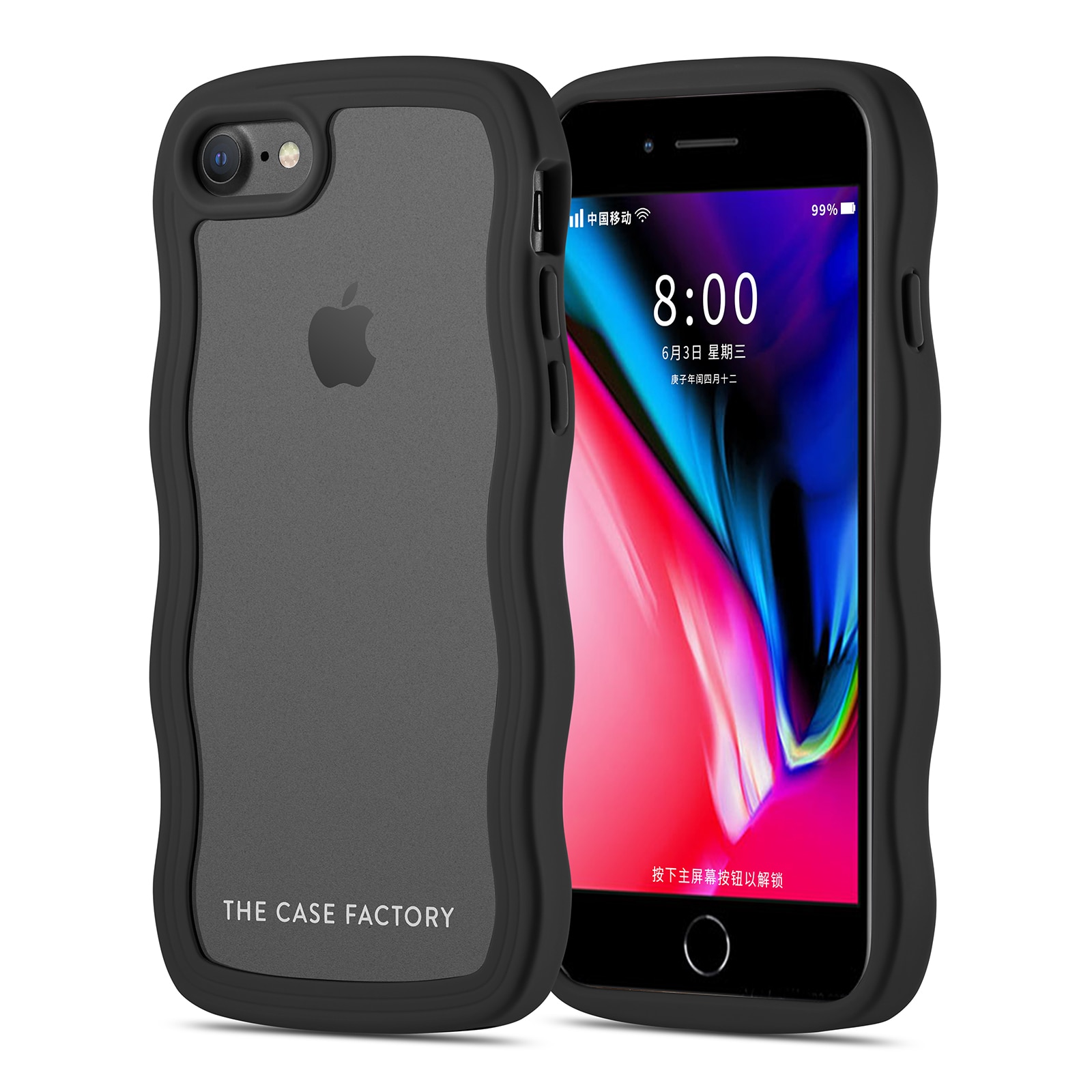 The Wave Case iPhone SE 2022 Musta