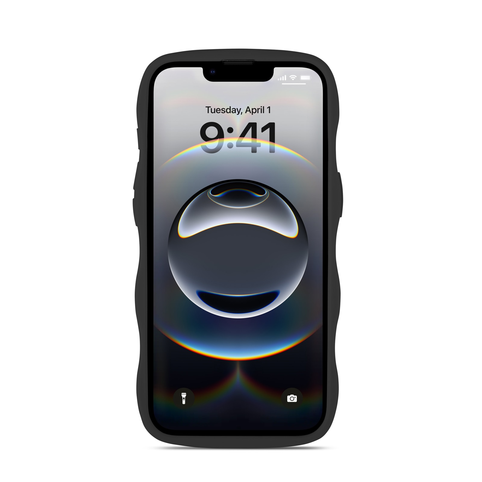 The Wave Case iPhone 16e Musta