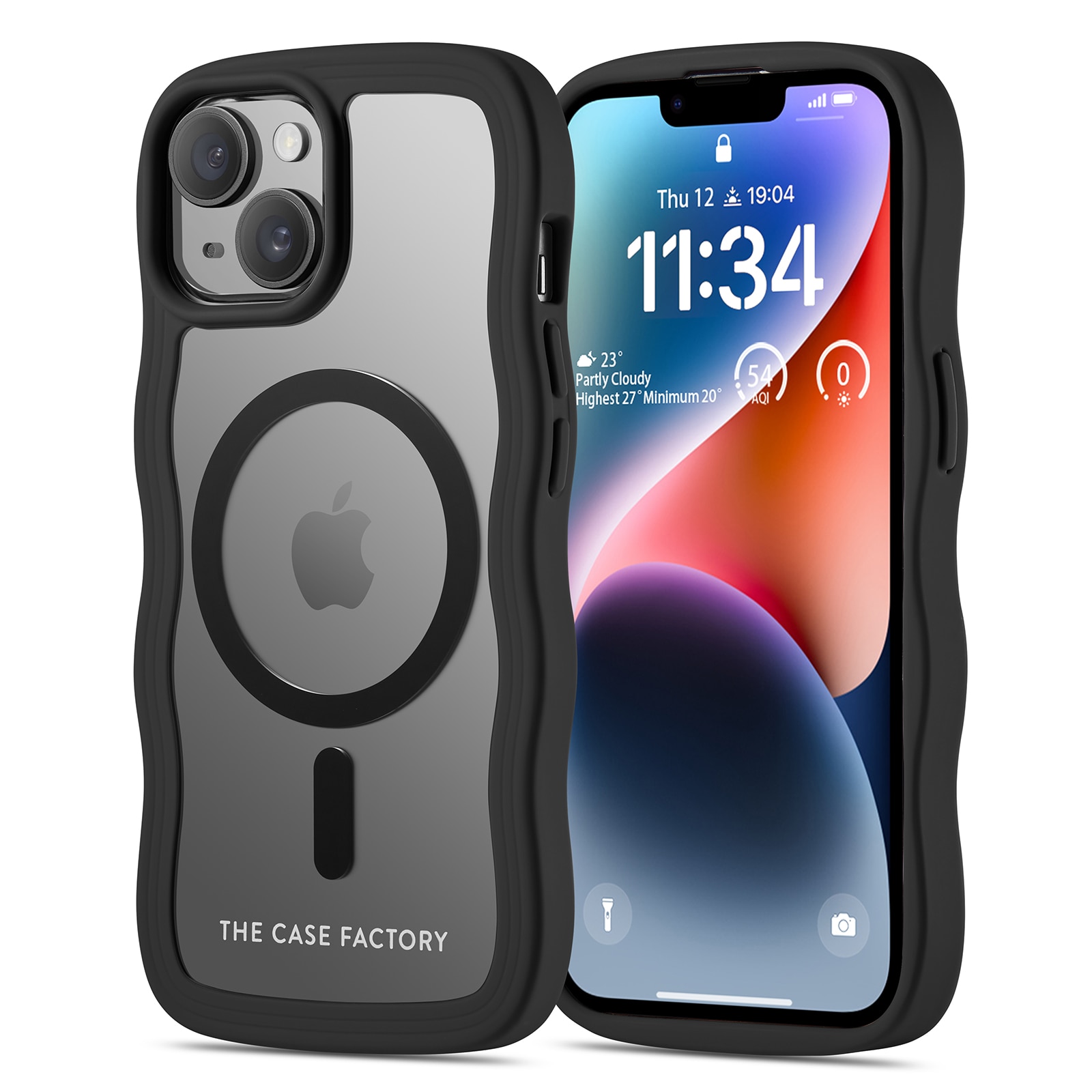 The Wave Mag Case iPhone 15 Musta