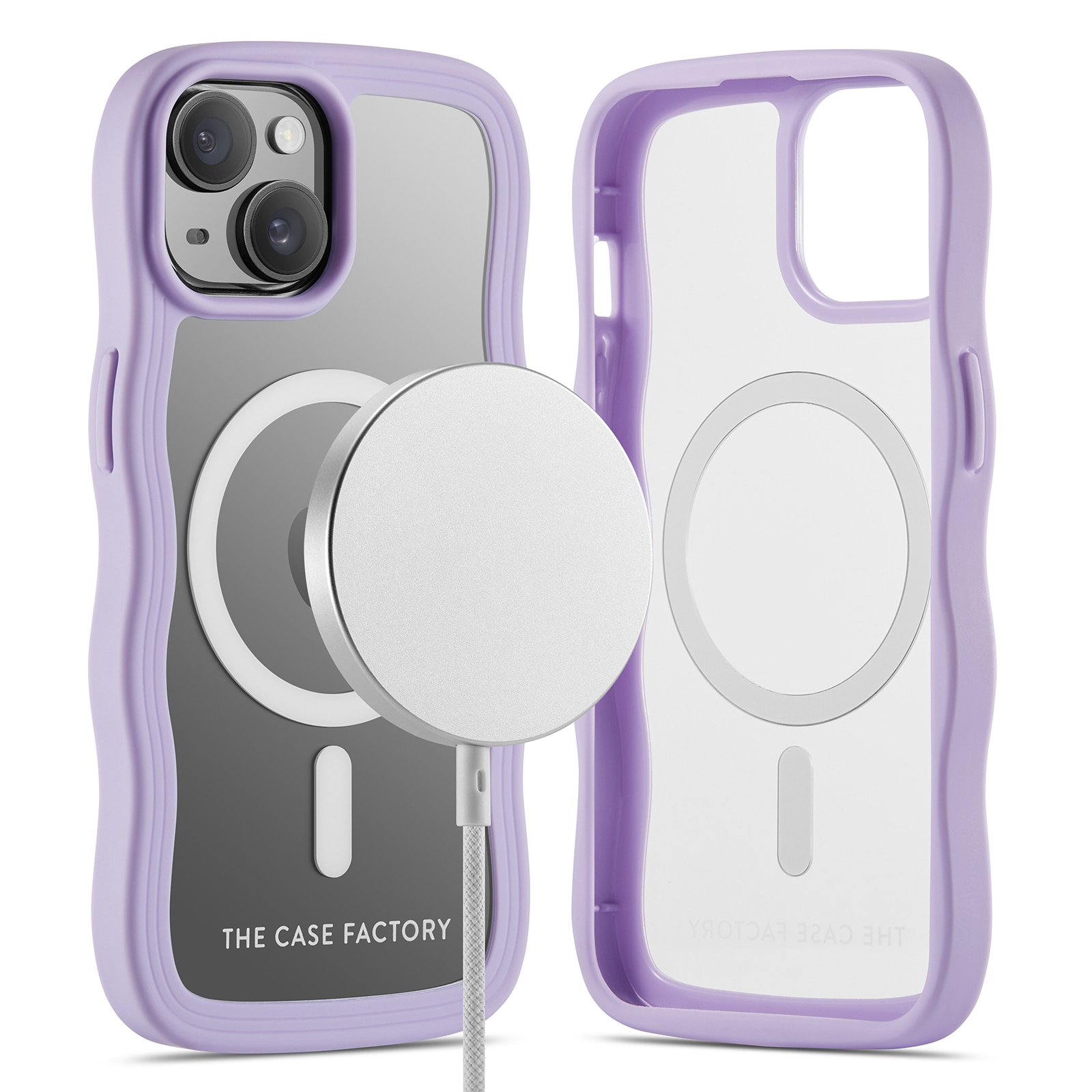 The Wave Mag Case iPhone 15 Liila