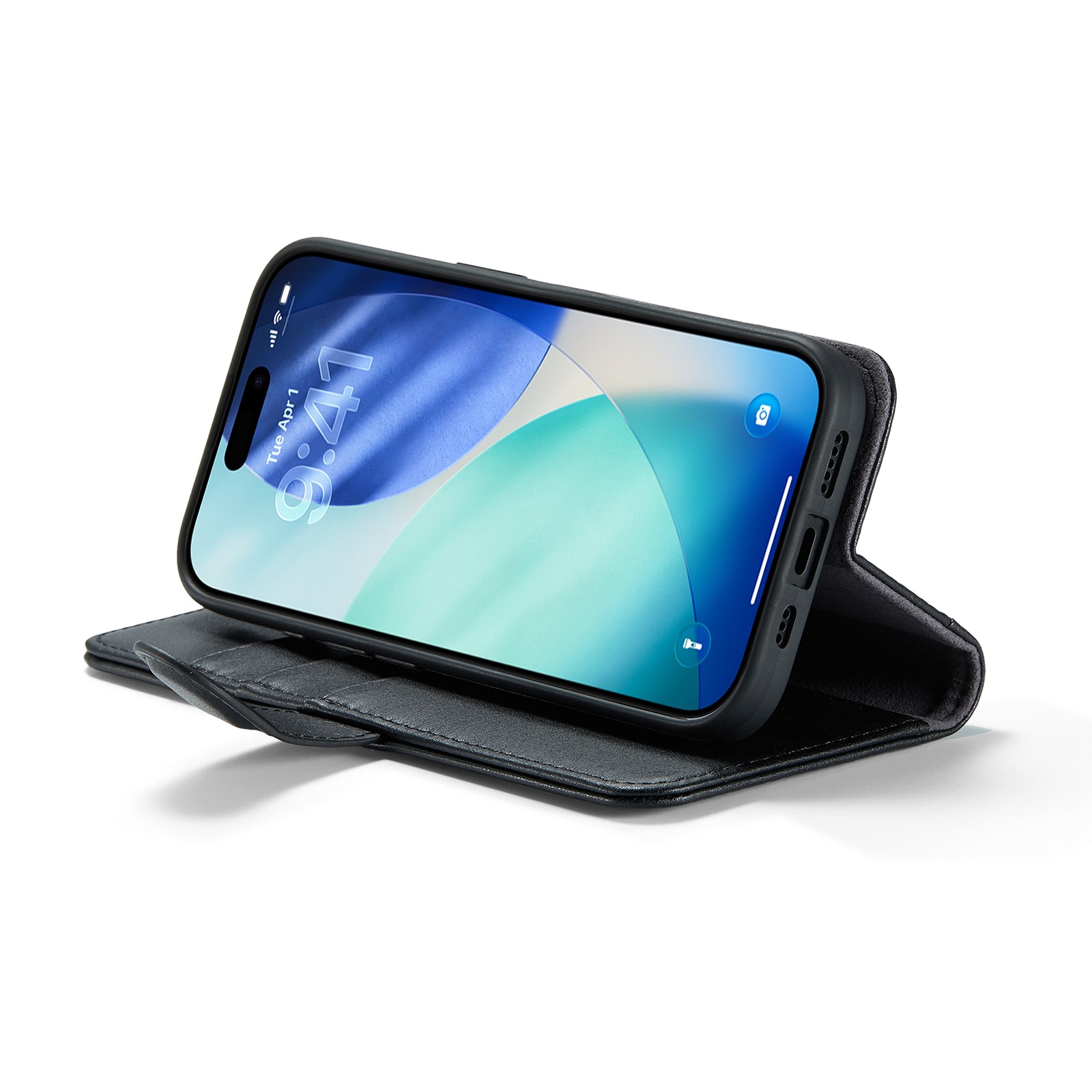 Aito Nahkakotelo iPhone 17 Musta