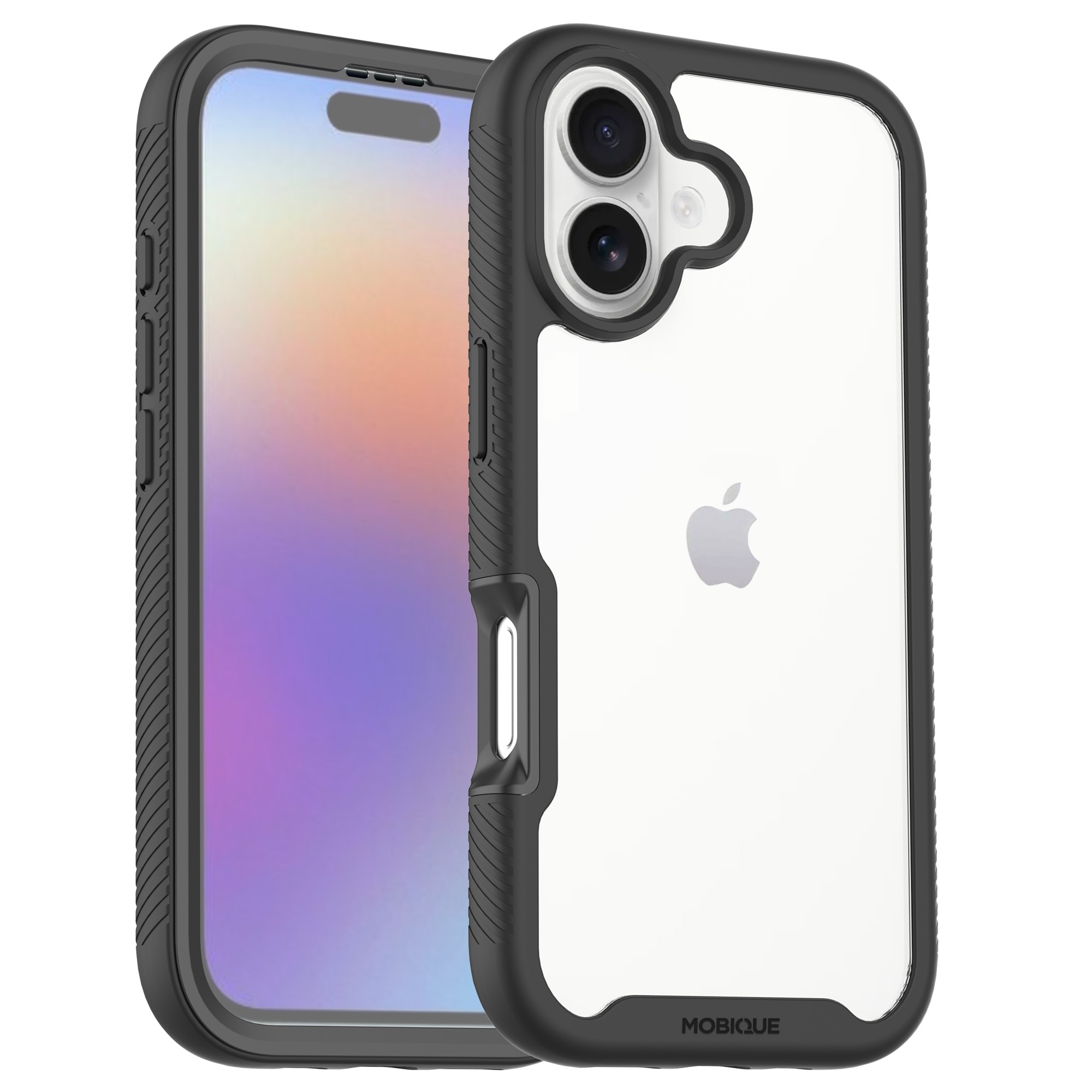 Full Protection Case iPhone 17 Musta/läpinäkyvä