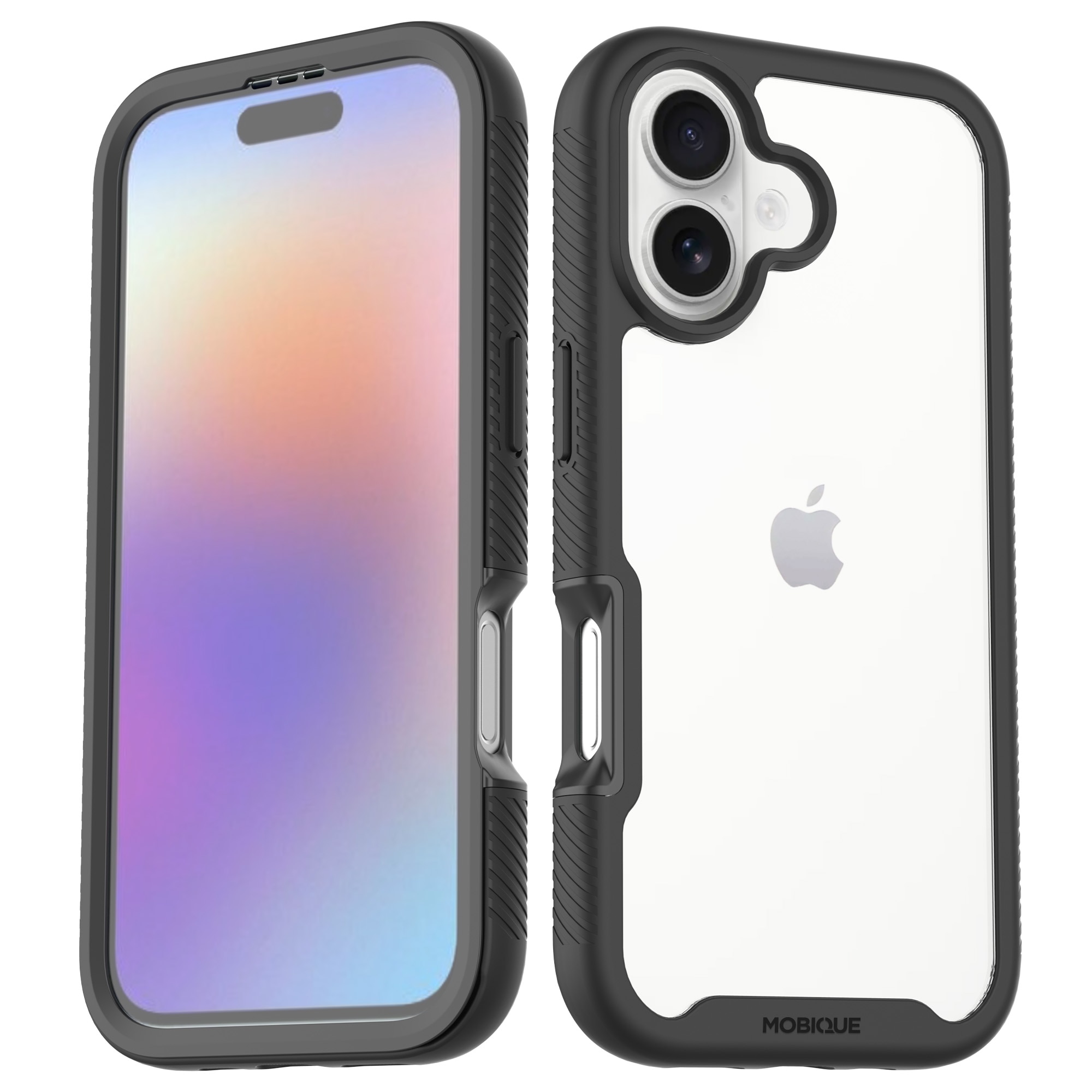 Full Protection Case iPhone 17 Musta/läpinäkyvä