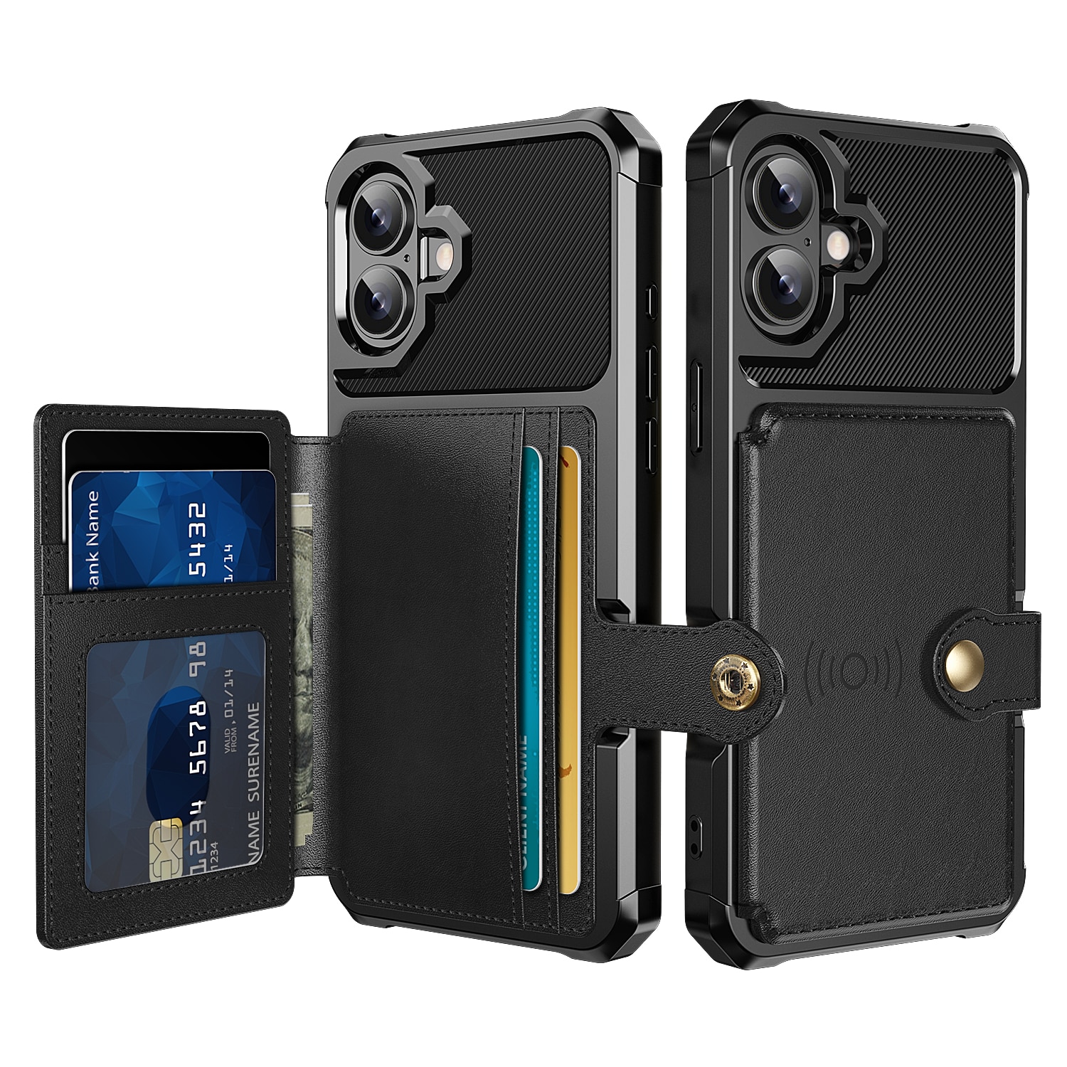 Tough Multi-slot Case iPhone 17 Musta