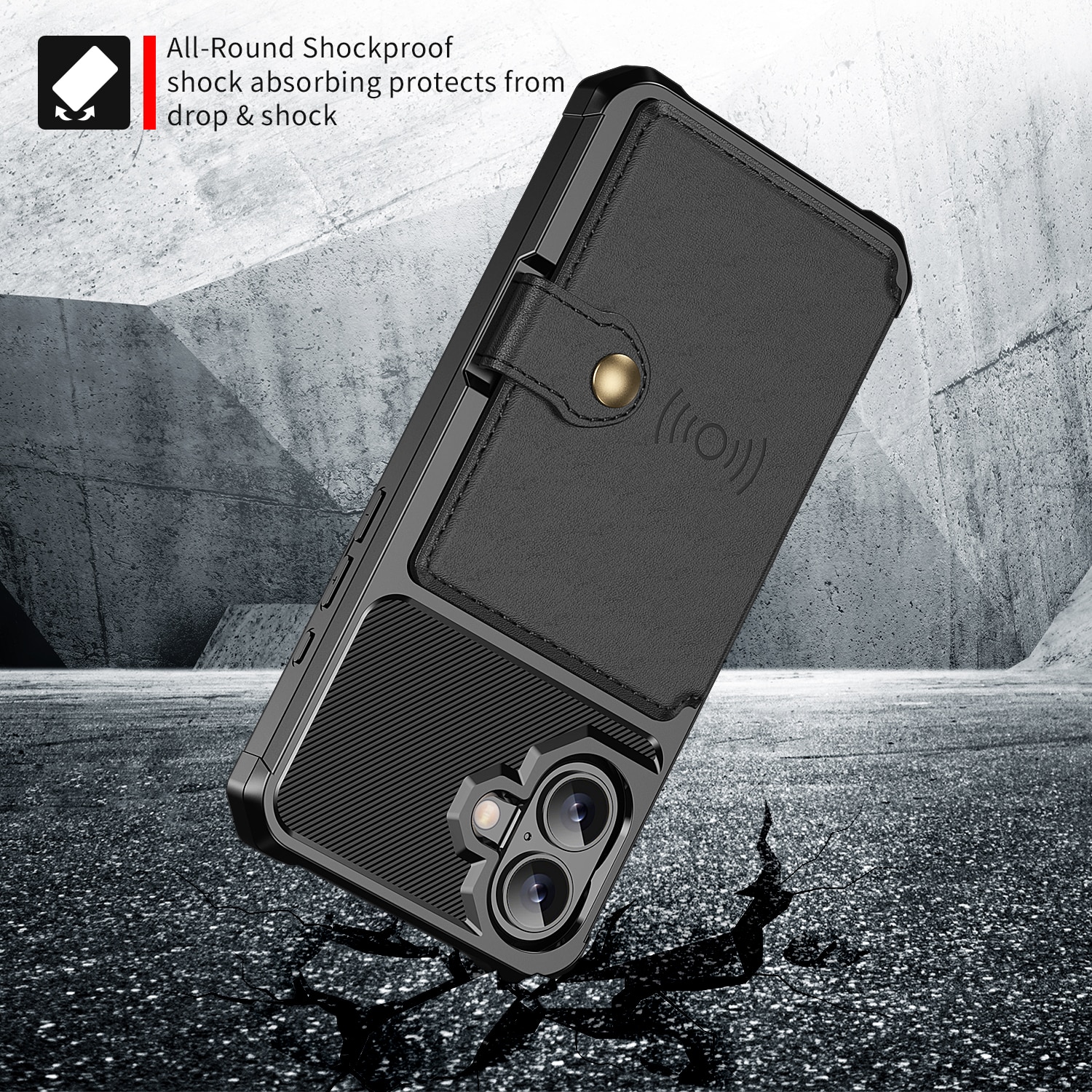Tough Multi-slot Case iPhone 17 Musta