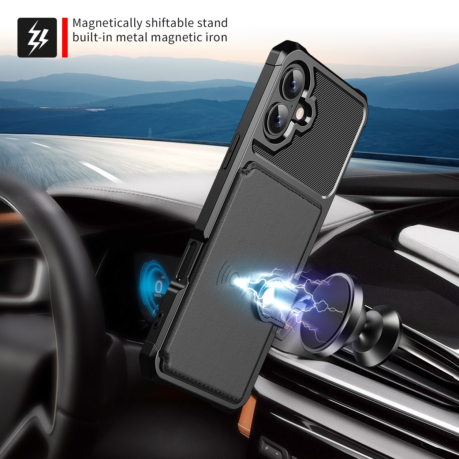 Tough Multi-slot Case iPhone 17 Musta