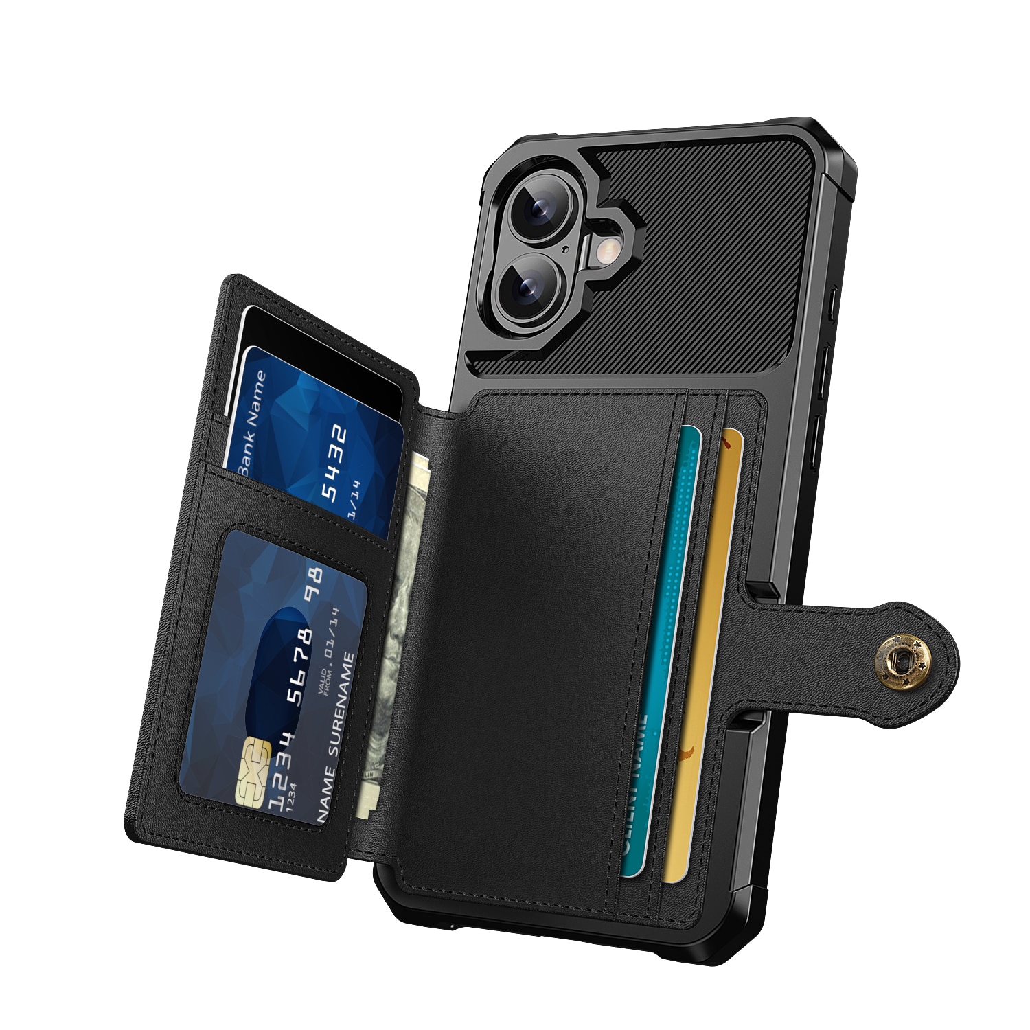 Tough Multi-slot Case iPhone 17 Musta