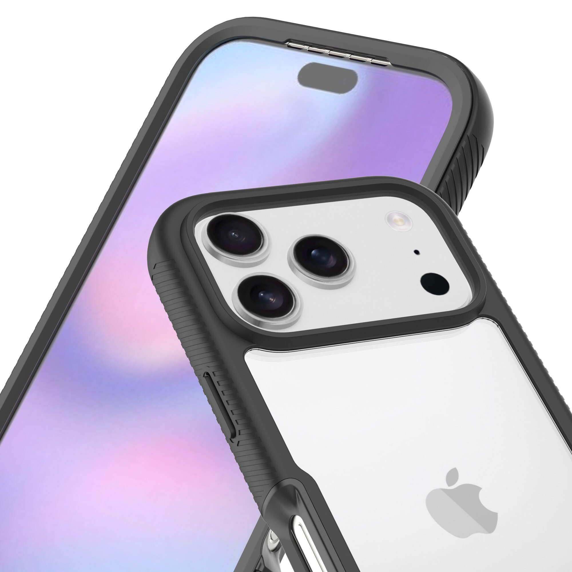 Full Protection Case iPhone 17 Pro Max Musta/läpinäkyvä