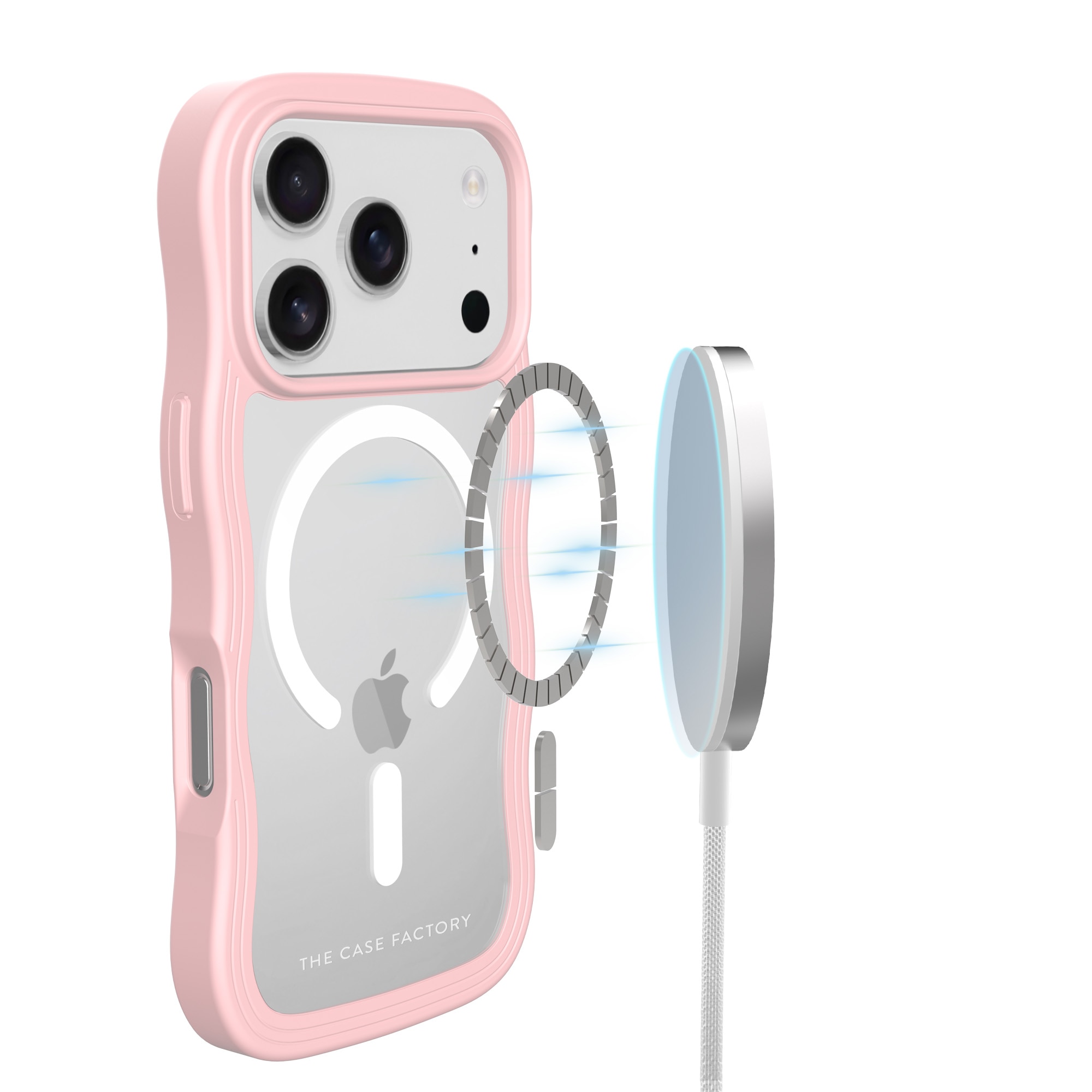 The Wave Mag Case iPhone 17 Pro Vaaleanpunainen