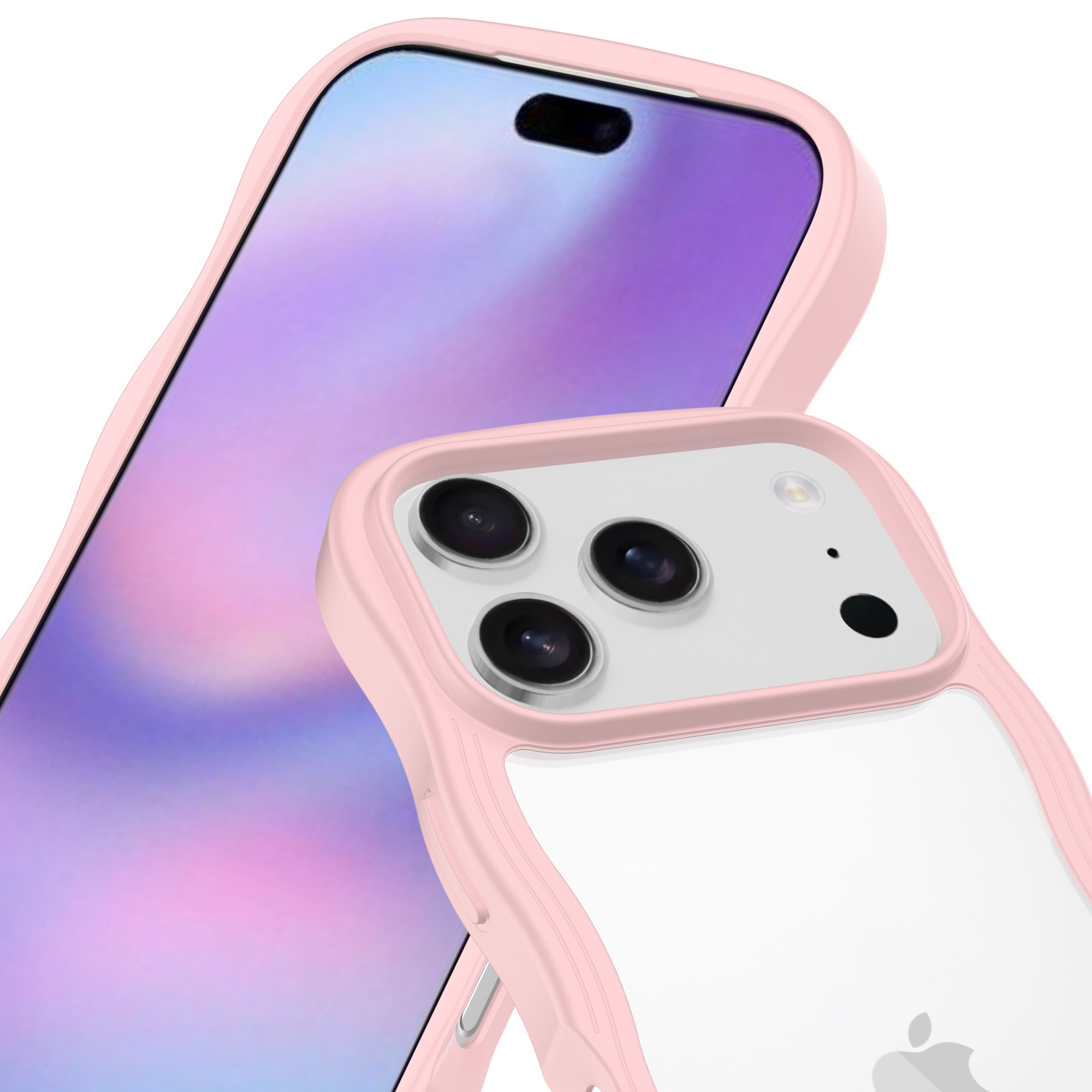 The Wave Case iPhone 17 Pro Vaaleanpunainen