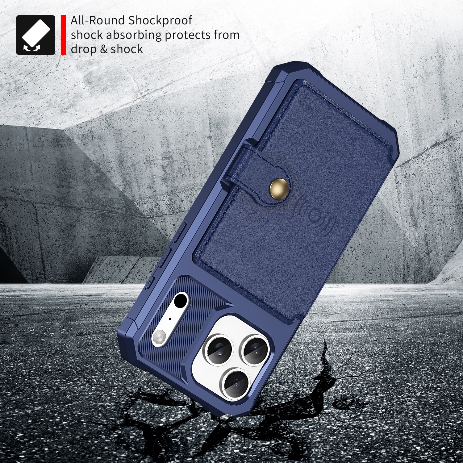 Tough Multi-slot Case iPhone 17 Pro Max Sininen