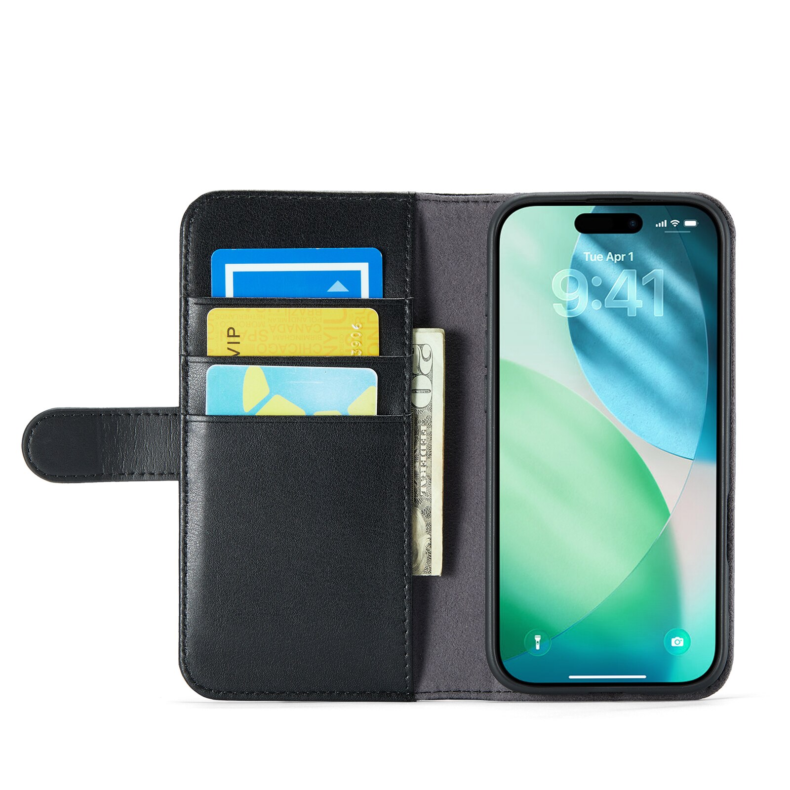 Aito Nahkakotelo iPhone 17 Air Musta