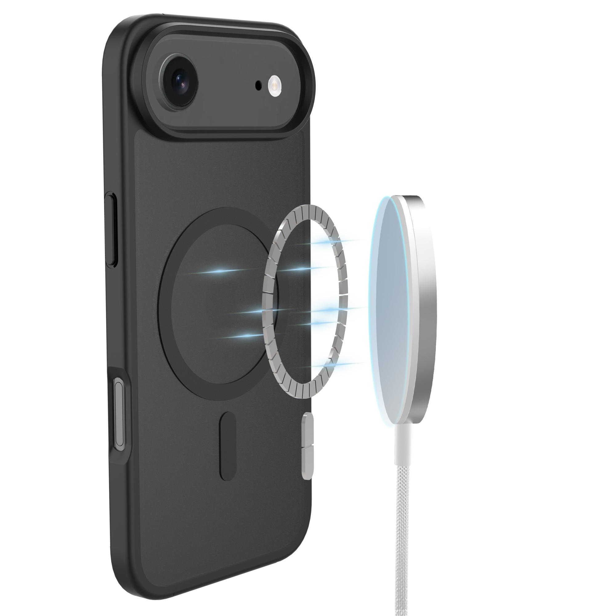 Magnetic Hybrid Kuori iPhone 17 Air Frosted Black