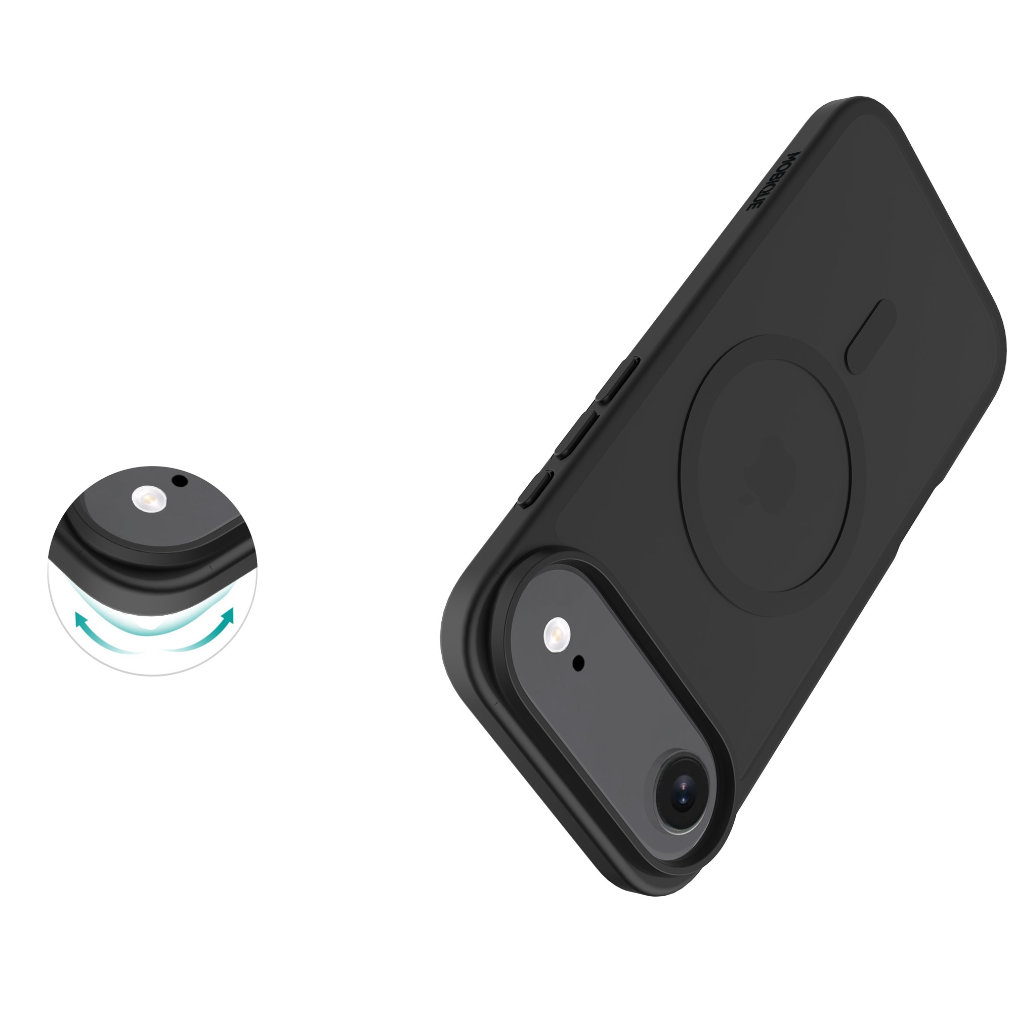 Magnetic Hybrid Kuori iPhone 17 Air Frosted Black