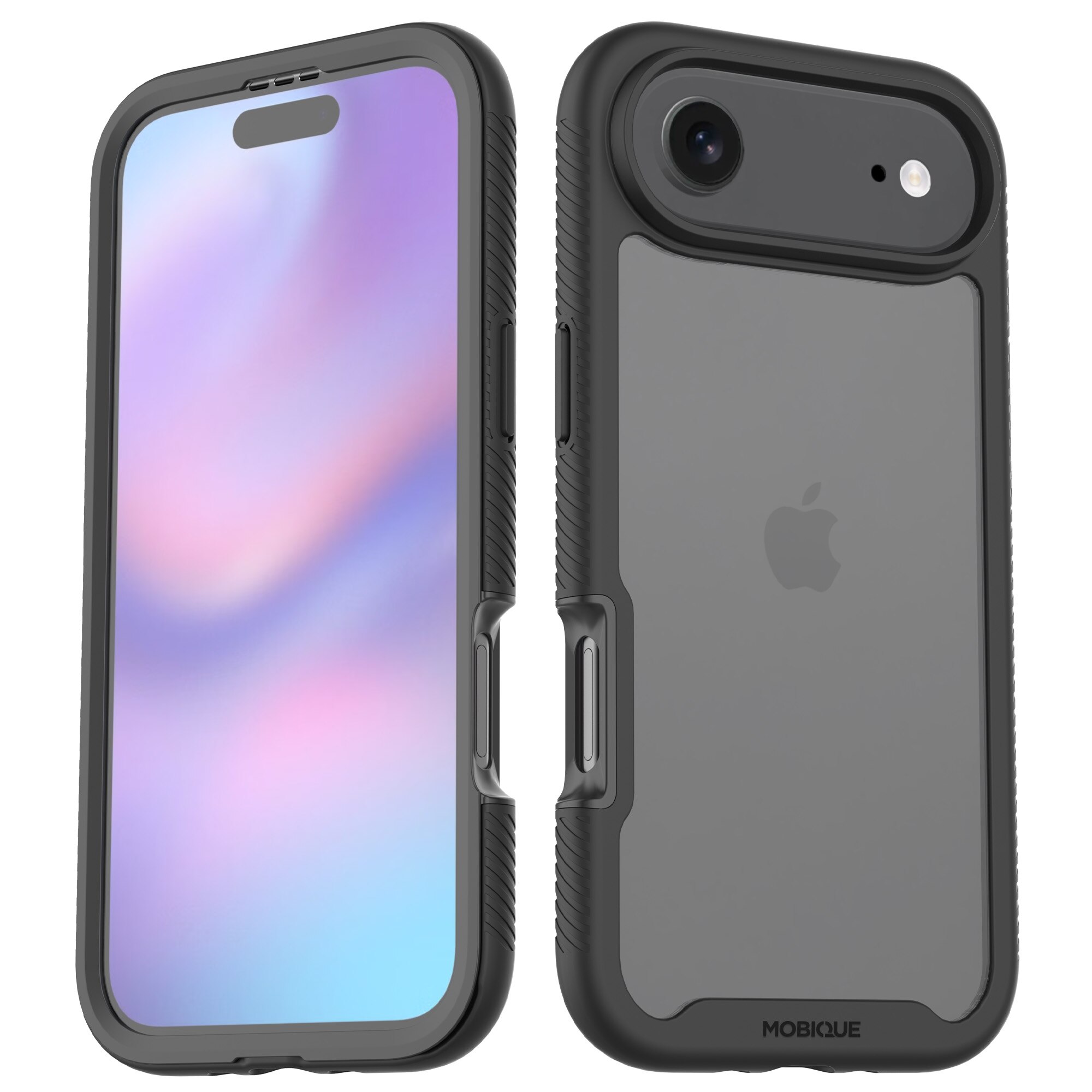 Full Protection Case iPhone 17 Air Musta/läpinäkyvä