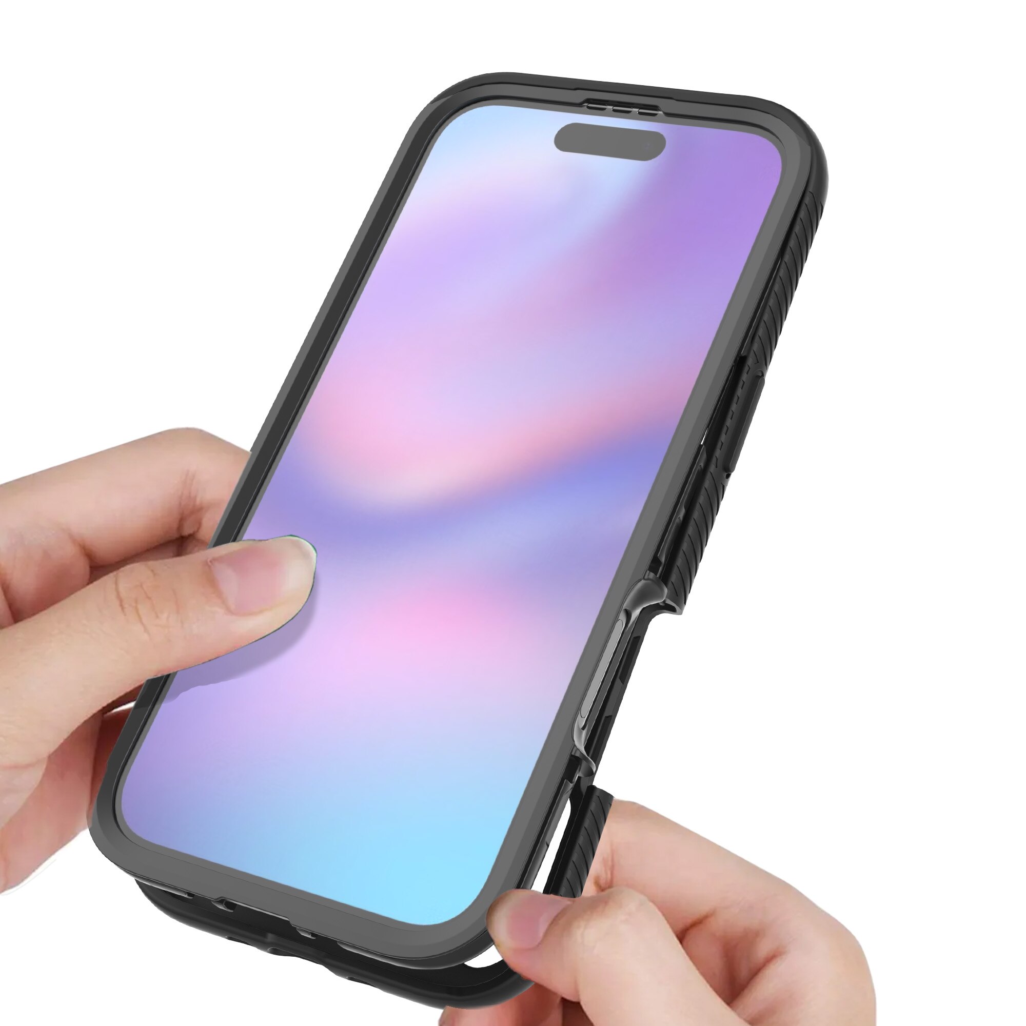 Full Protection Case iPhone 17 Air Musta/läpinäkyvä
