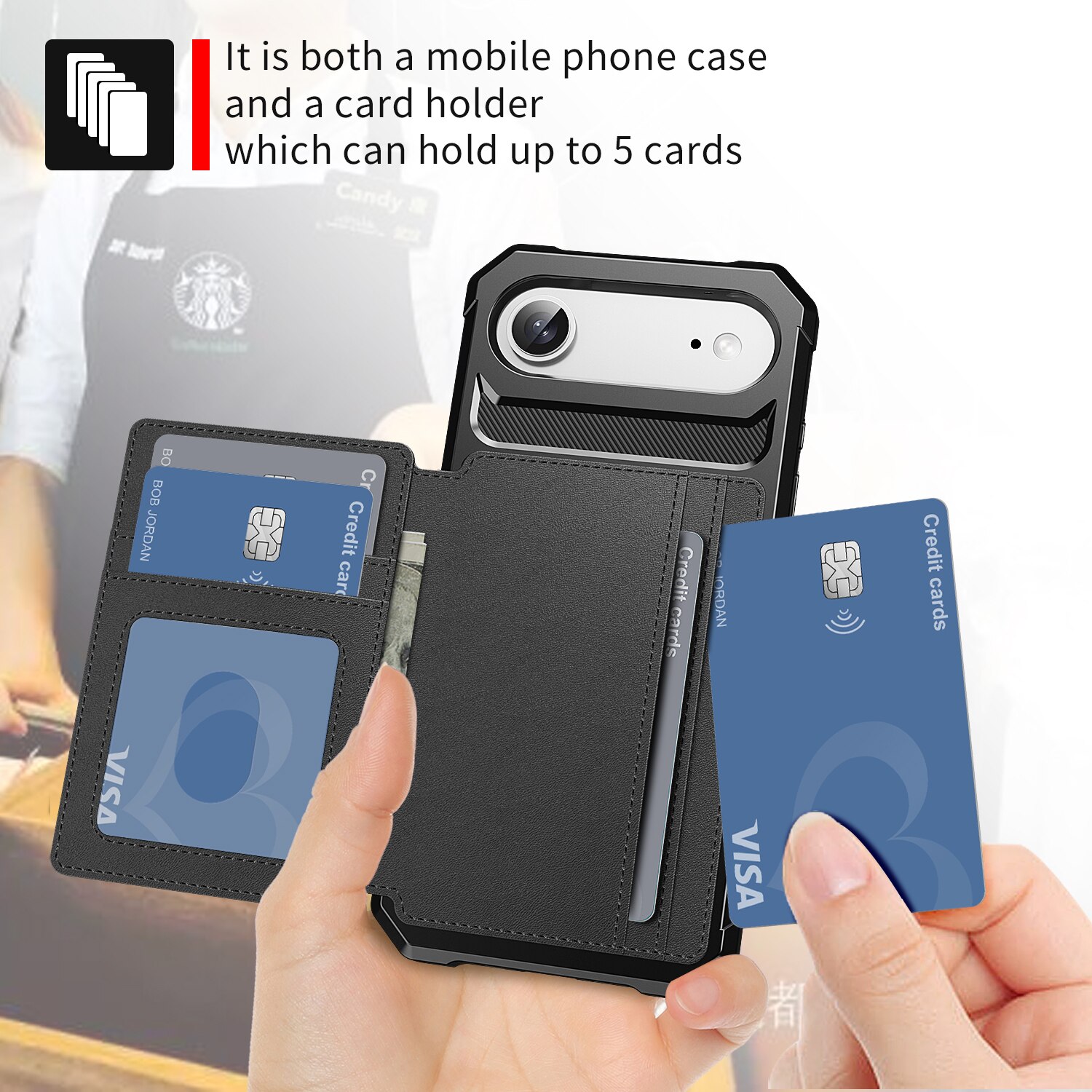 Tough Multi-slot Case iPhone Air Musta