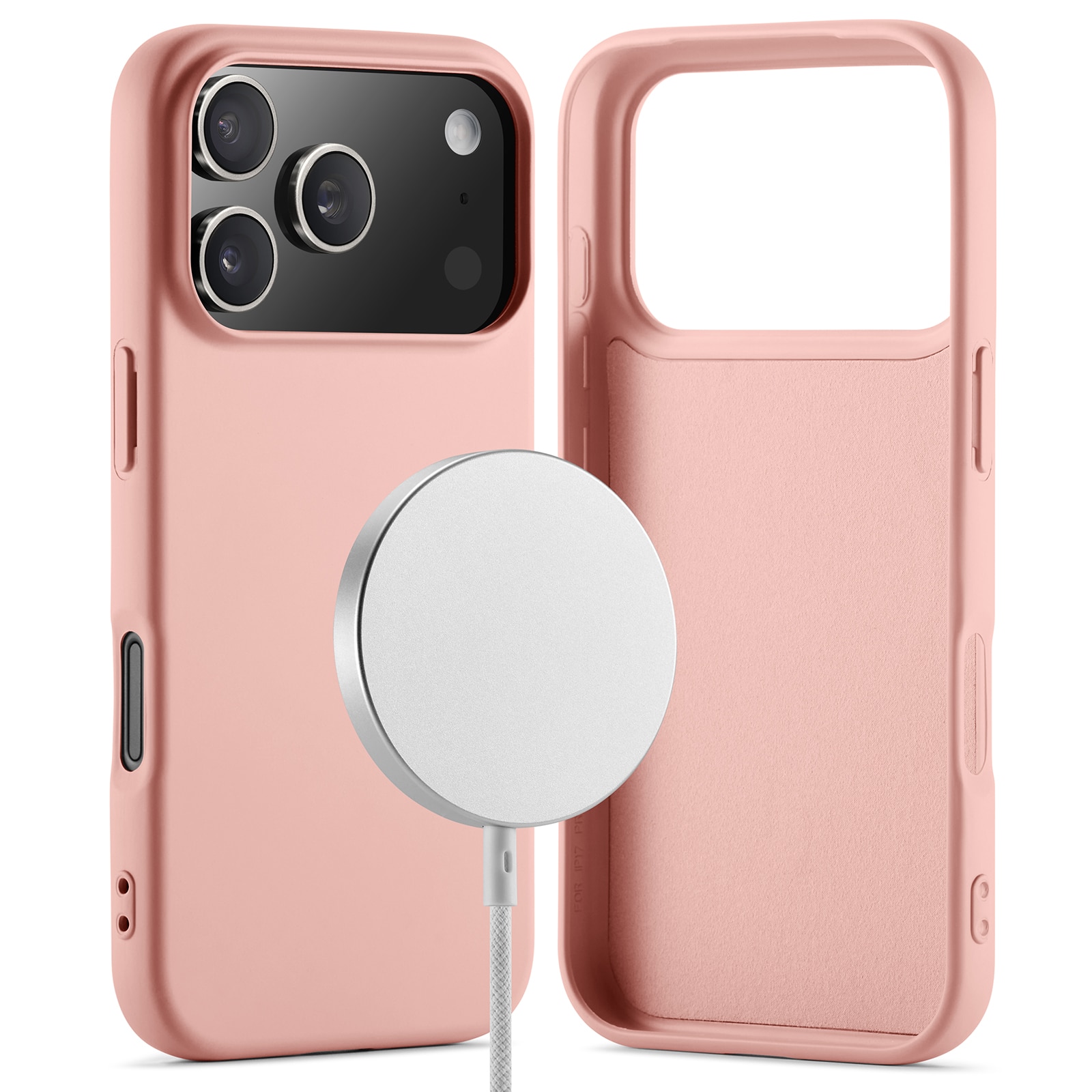 TPU suojakuori MagSafe iPhone 17 Pro Max Vaaleanpunainen