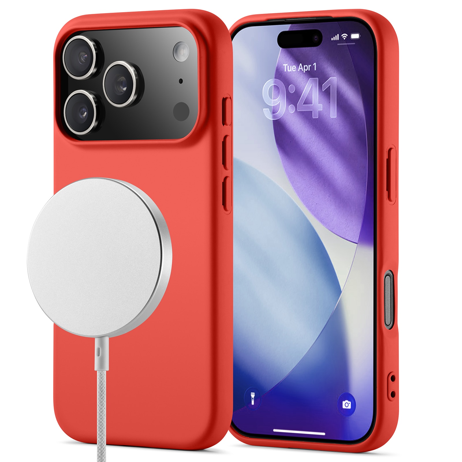 TPU suojakuori MagSafe iPhone 17 Pro Max Punainen