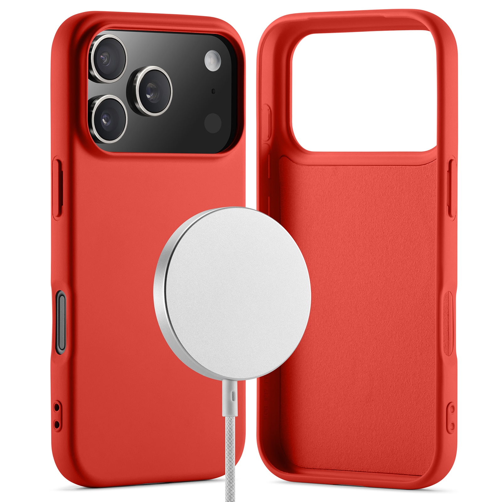 TPU suojakuori MagSafe iPhone 17 Pro Max Punainen