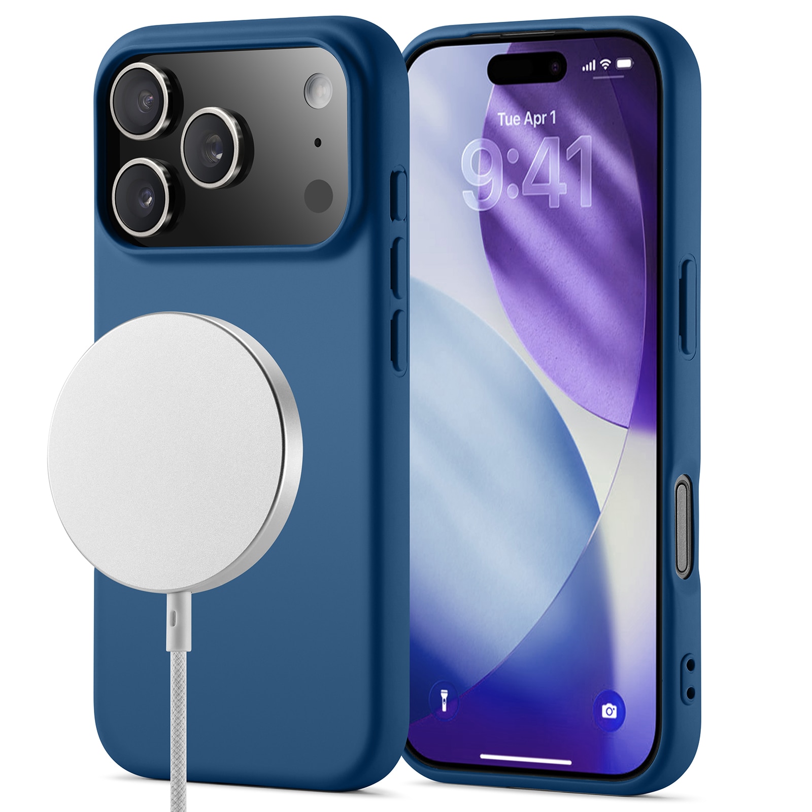 TPU suojakuori MagSafe iPhone 17 Pro Max Vaaleansininen