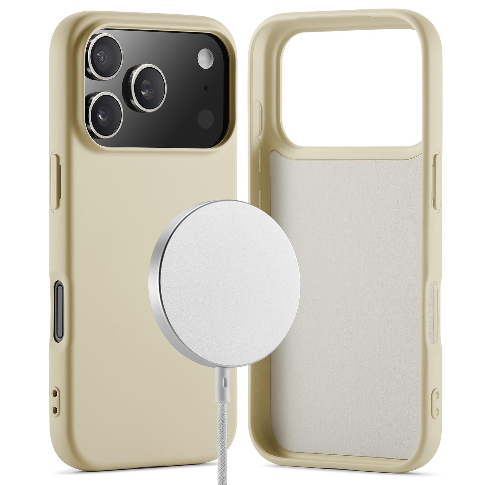 TPU suojakuori MagSafe iPhone 17 Pro Max Beige