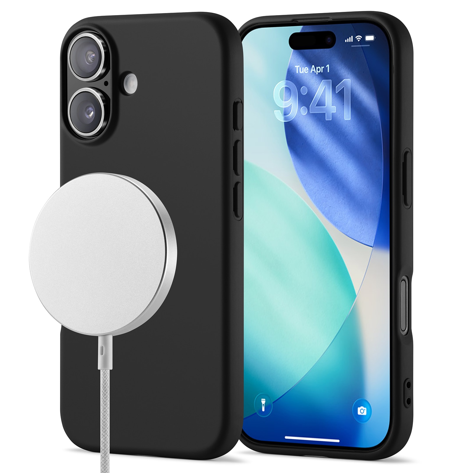 TPU suojakuori MagSafe iPhone 17 Musta