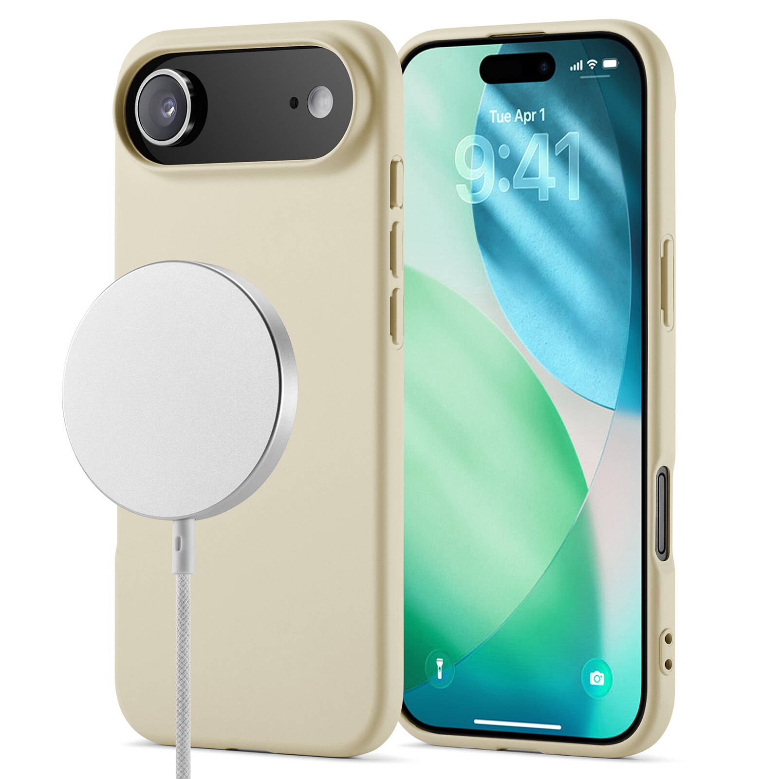 TPU suojakuori MagSafe iPhone 17 Air Beige