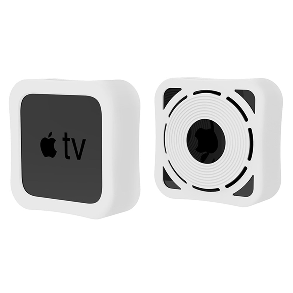 Silikonikotelo Apple TV 4k 2021 valkoinen