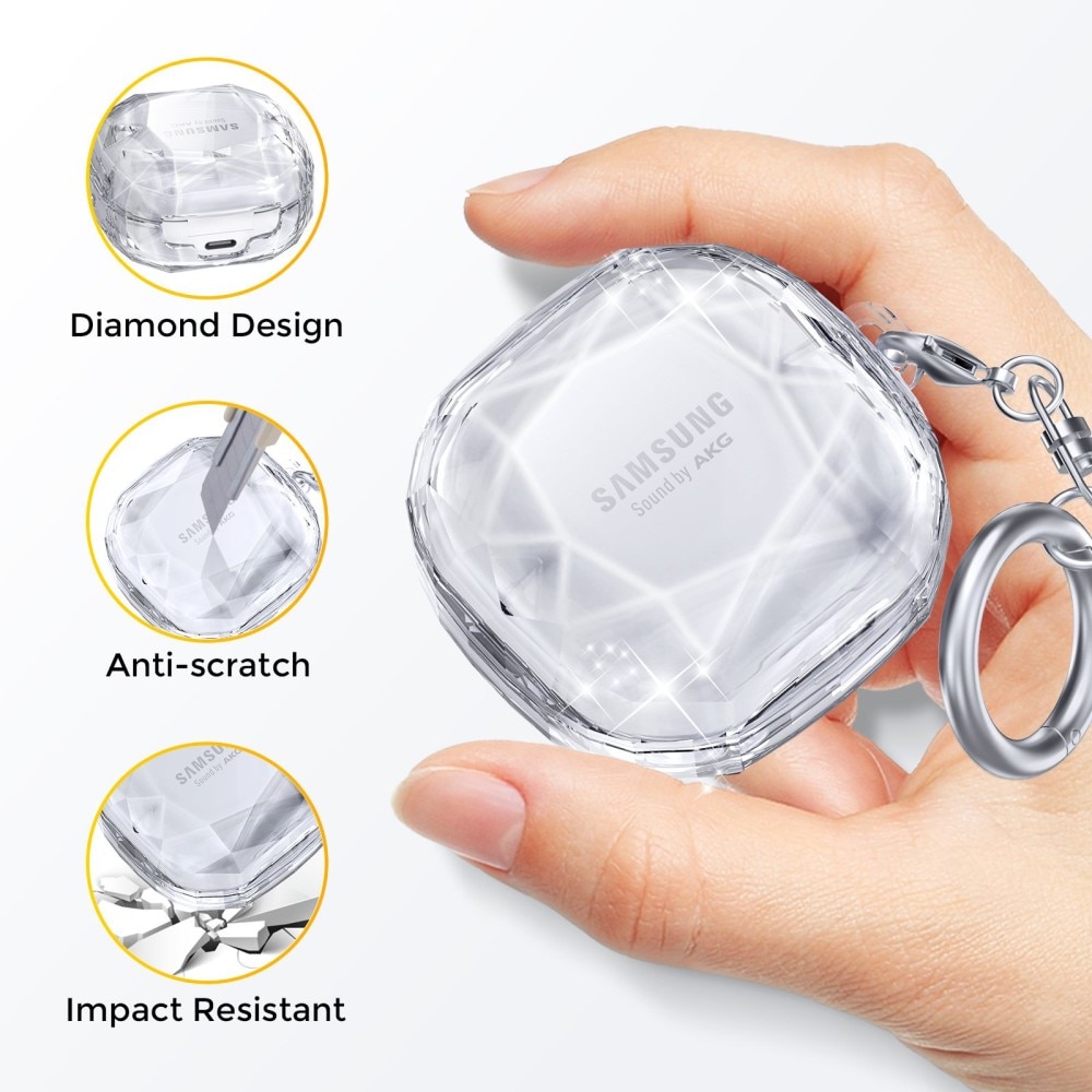 Diamond Case Samsung Galaxy Buds FE läpinäkyvä