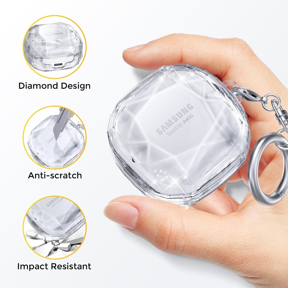 Diamond Case Samsung Galaxy Buds 2/2 Pro/Live/Pro läpinäkyvä