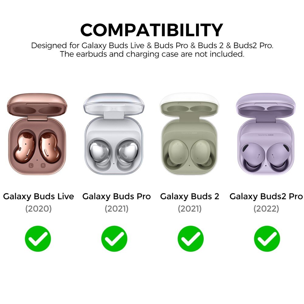 Diamond Case Samsung Galaxy Buds 2/2 Pro/Live/Pro läpinäkyvä