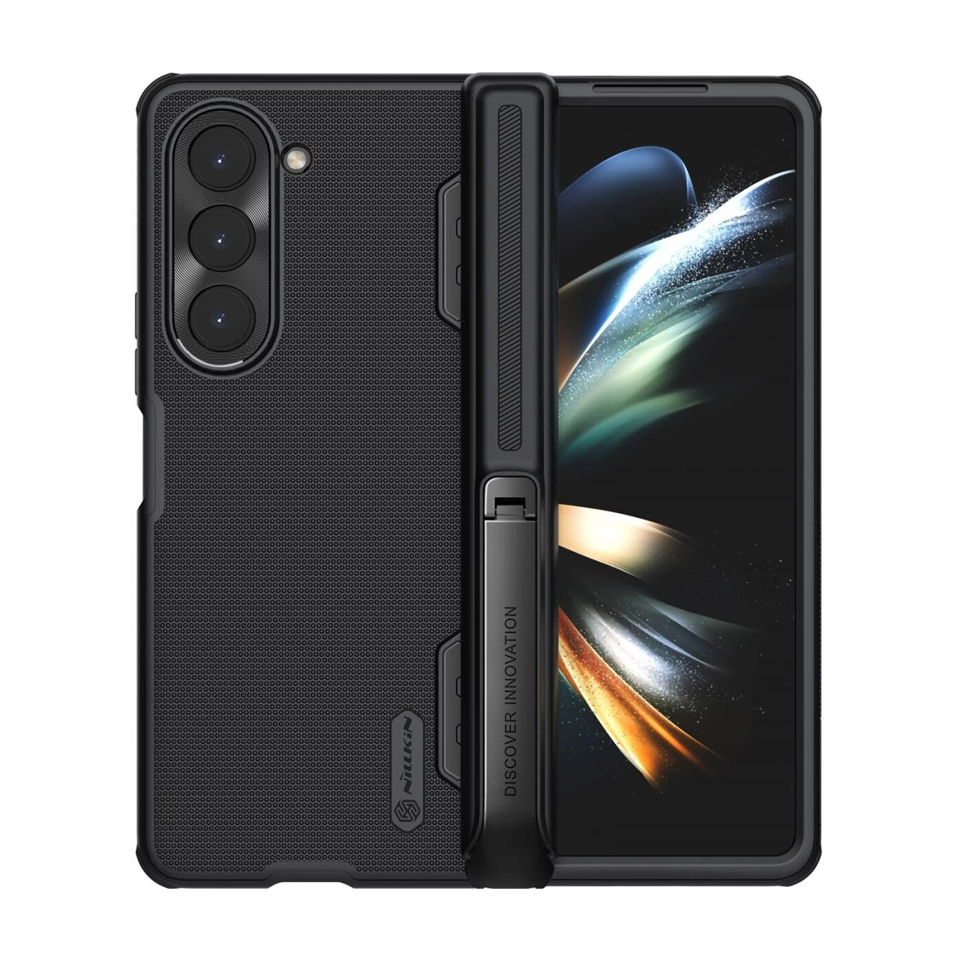 Super Frosted Shield Fold with Kickstand Samsung Galaxy Z Fold 5 musta