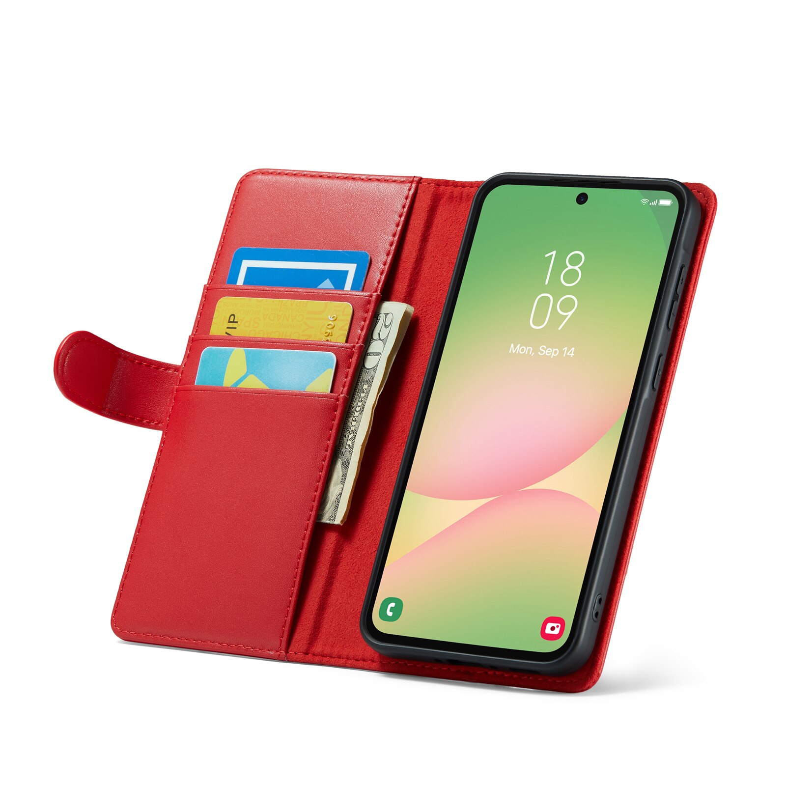Aito Nahkakotelo Samsung Galaxy A56 Punainen