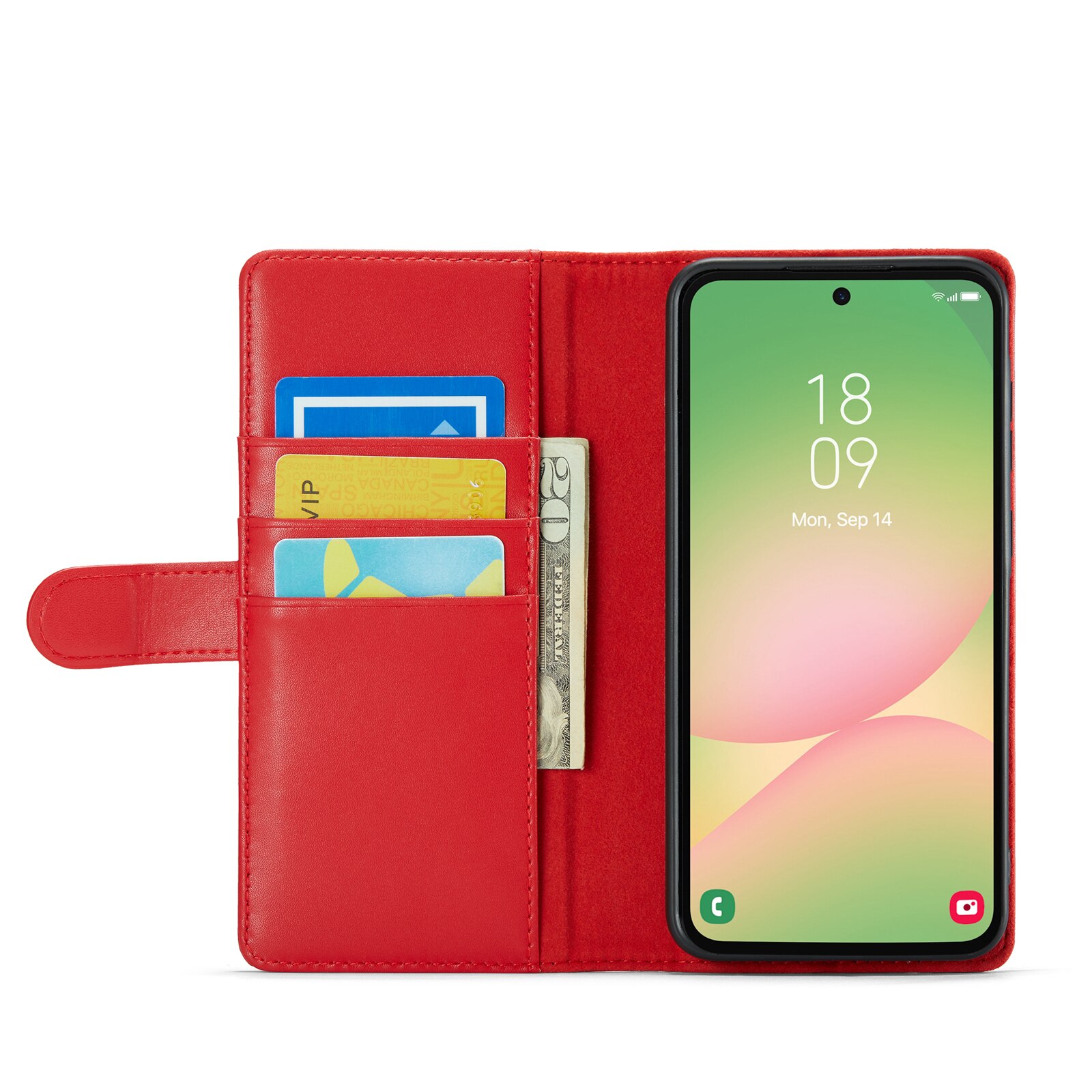 Aito Nahkakotelo Samsung Galaxy A56 Punainen