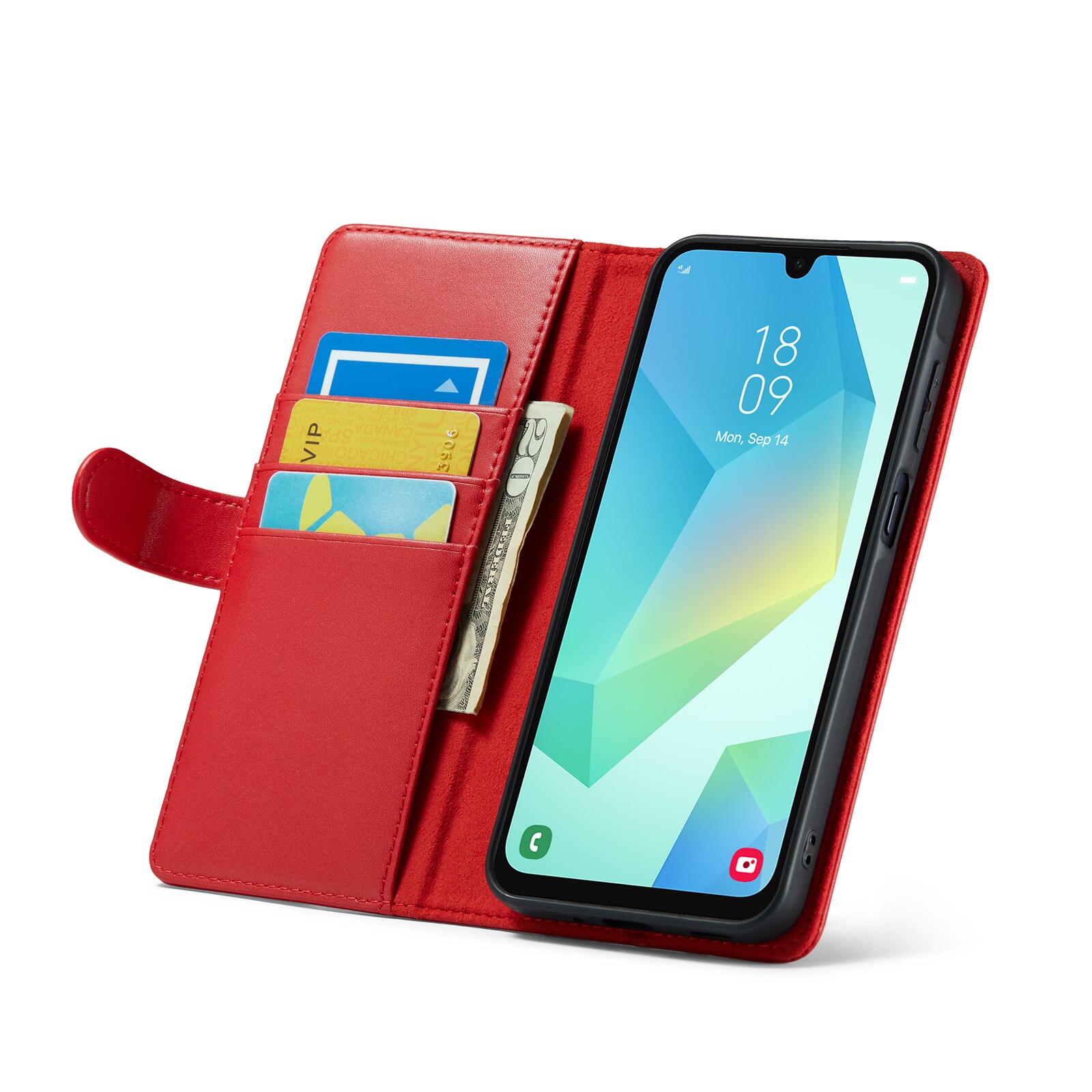 Aito Nahkakotelo Samsung Galaxy A16 Punainen