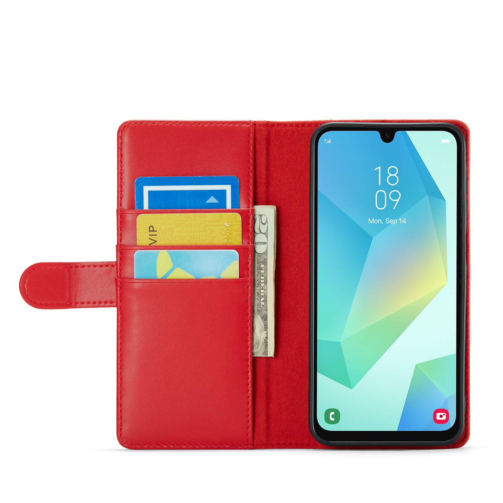 Aito Nahkakotelo Samsung Galaxy A16 Punainen